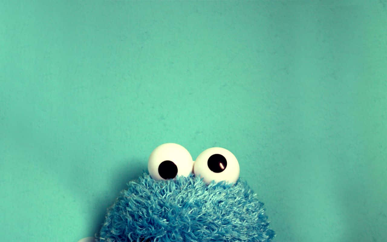 Cookie Monster enjoying a delicious treat