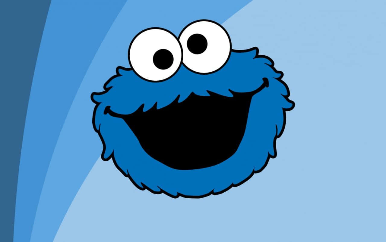 Cookie Monster enjoying a burst of delicious cookies