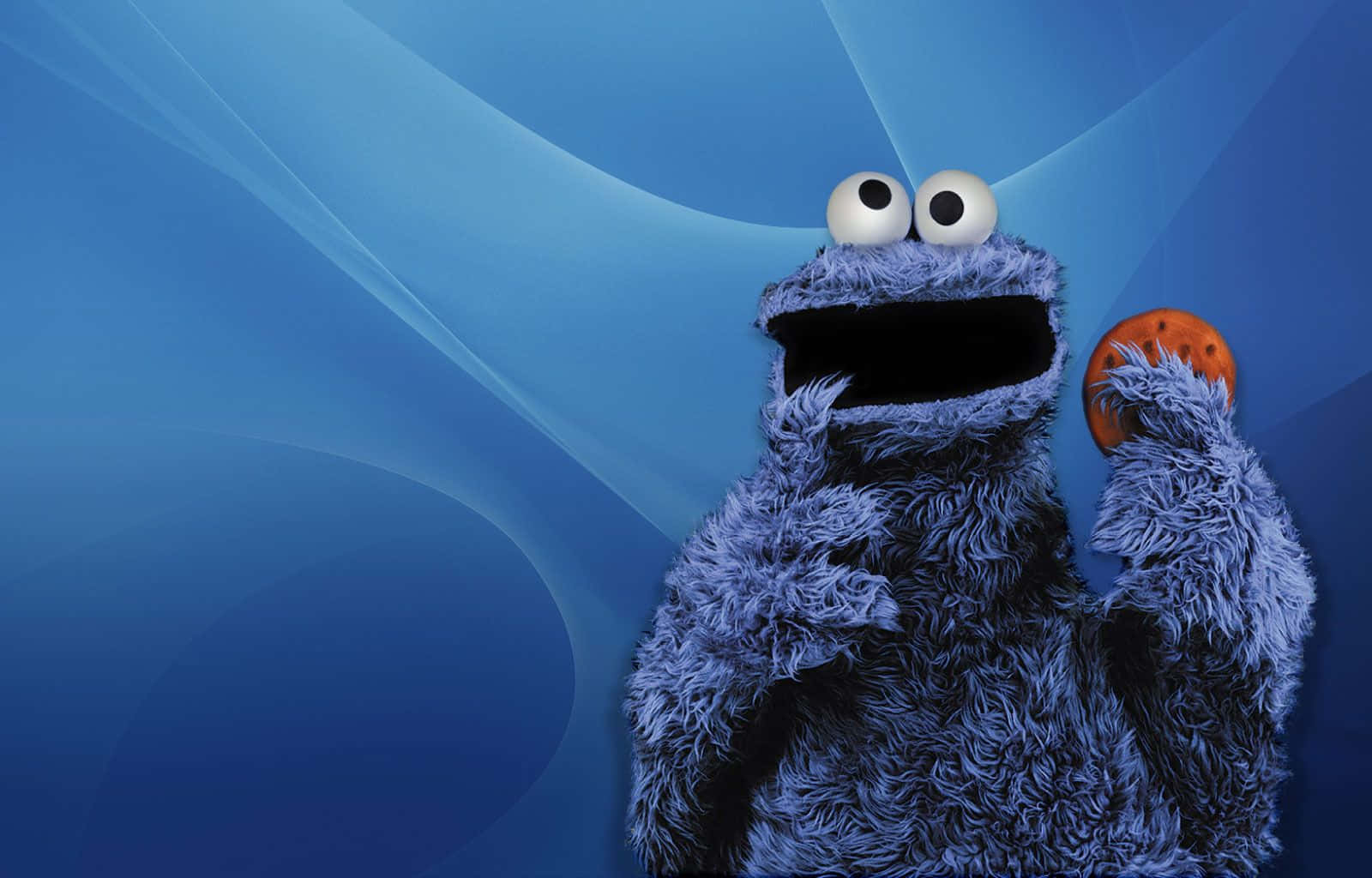Delightful Cookie Monster Enjoying a Snack