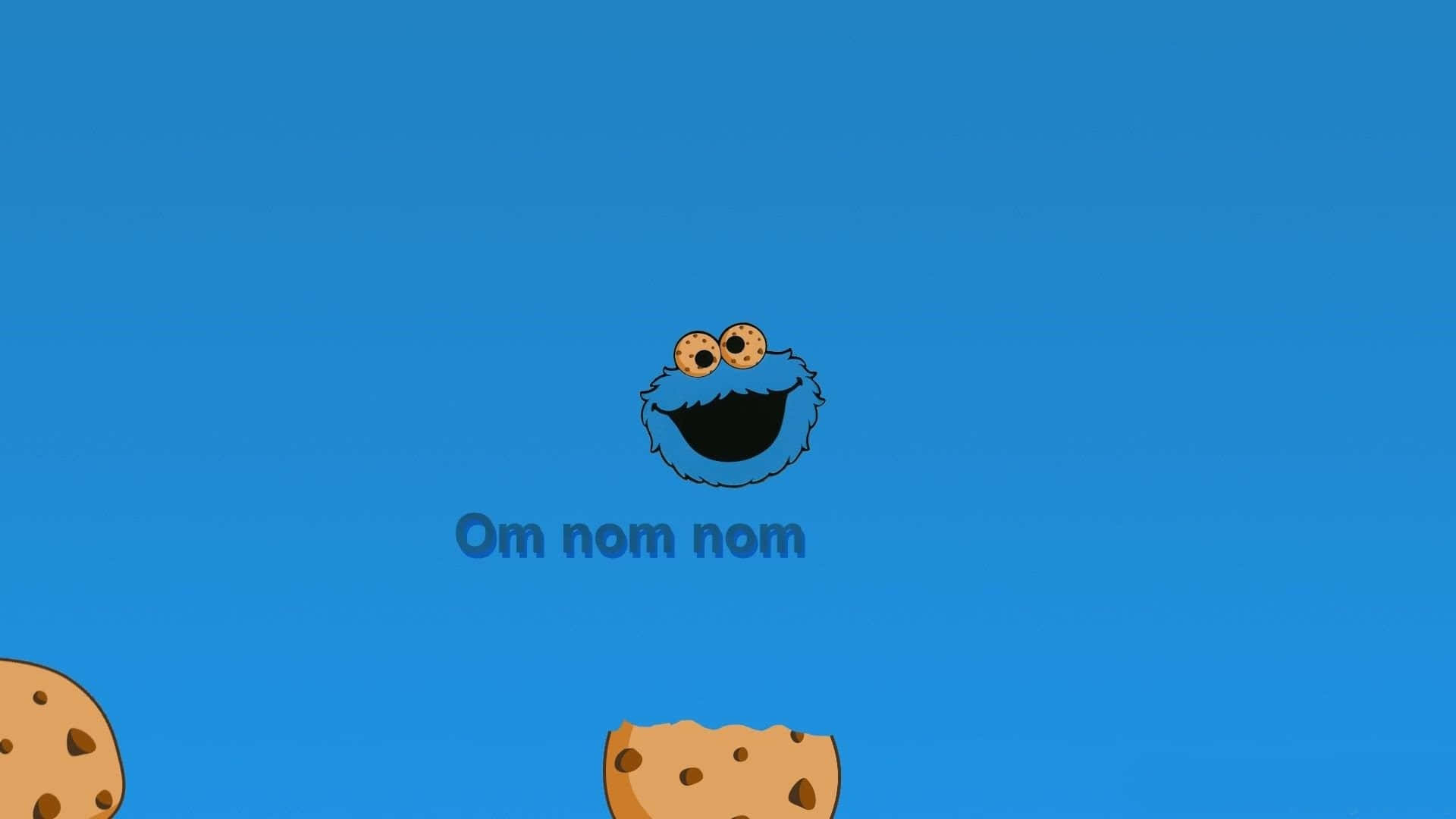Cookie Monster enjoying a delightful treat