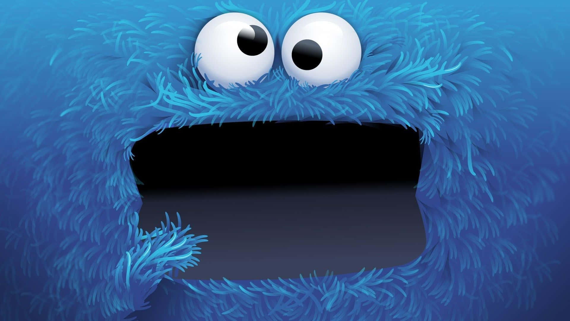 Cookie Monster enjoying delicious cookies