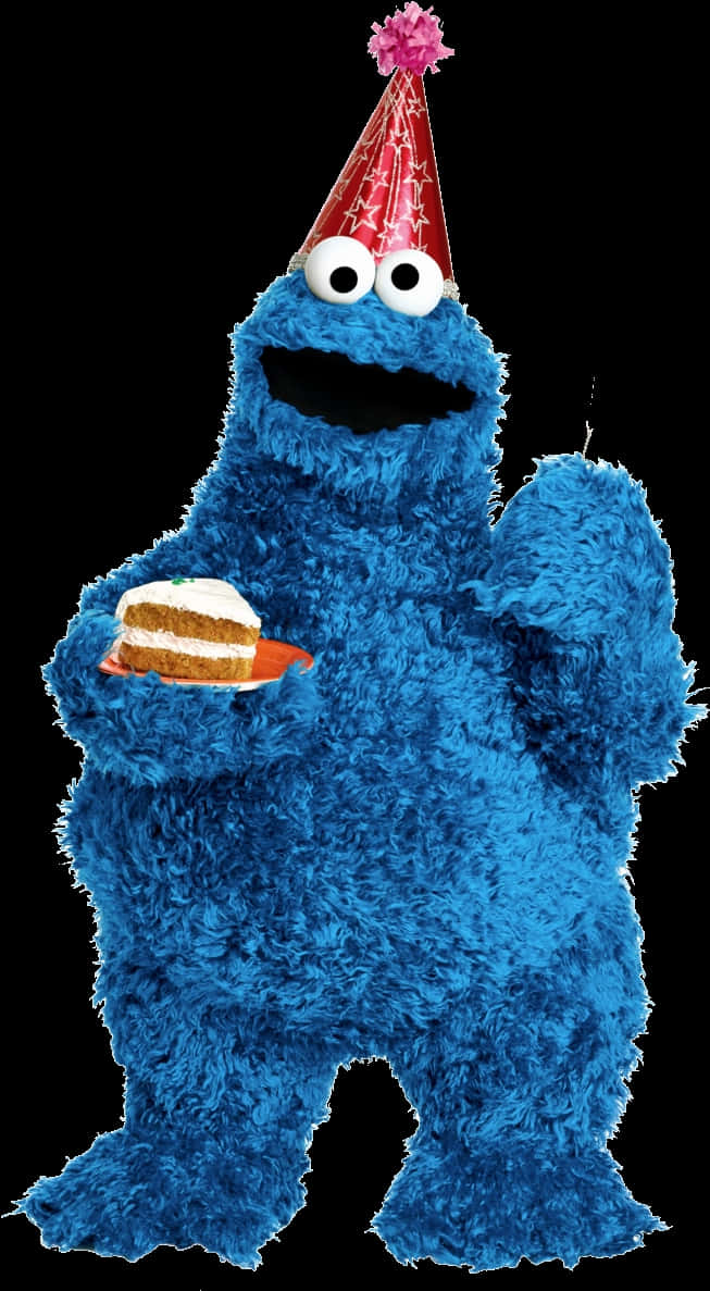 Cookie Monster Birthday Celebration PNG