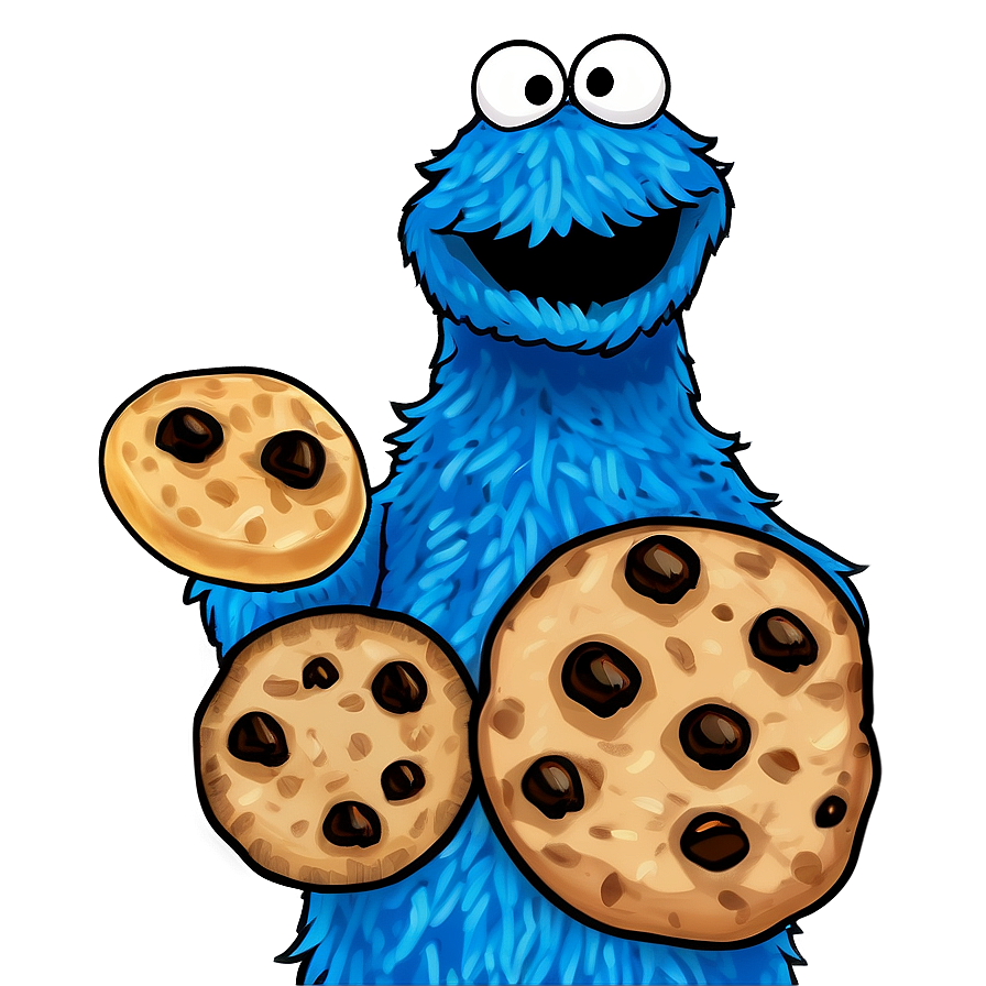 Download Cookie Monster Cartoon Png Hel16 | Wallpapers.com