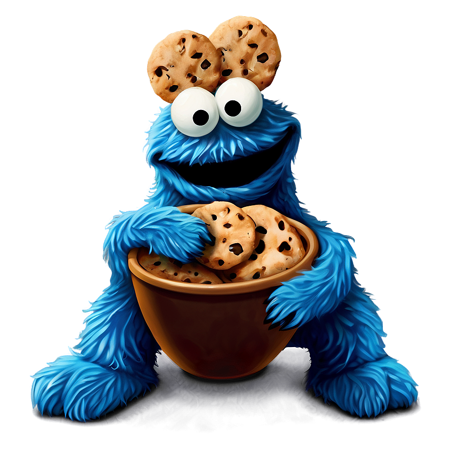 Download Cookie Monster Digital Art Png 05212024 | Wallpapers.com