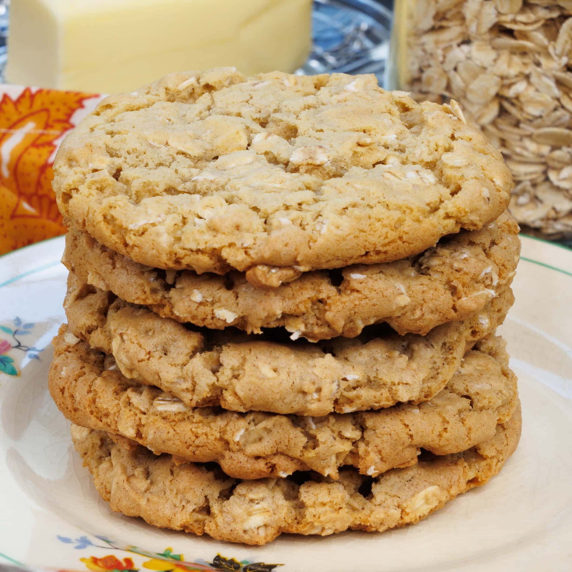 A Stack Of Cookies On A Plate