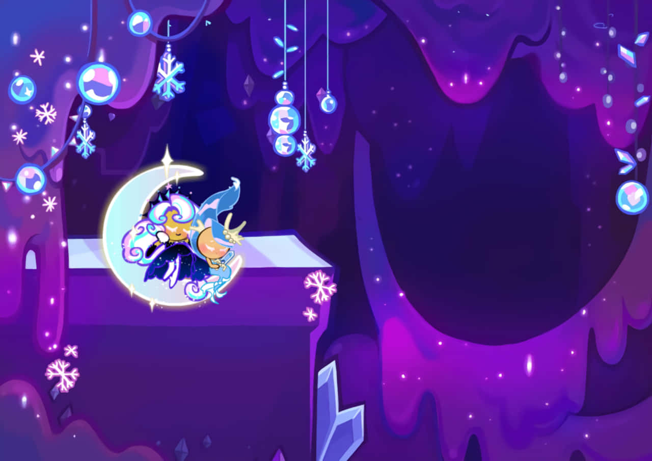 A Purple And Blue Game With A Fairy And A Moon