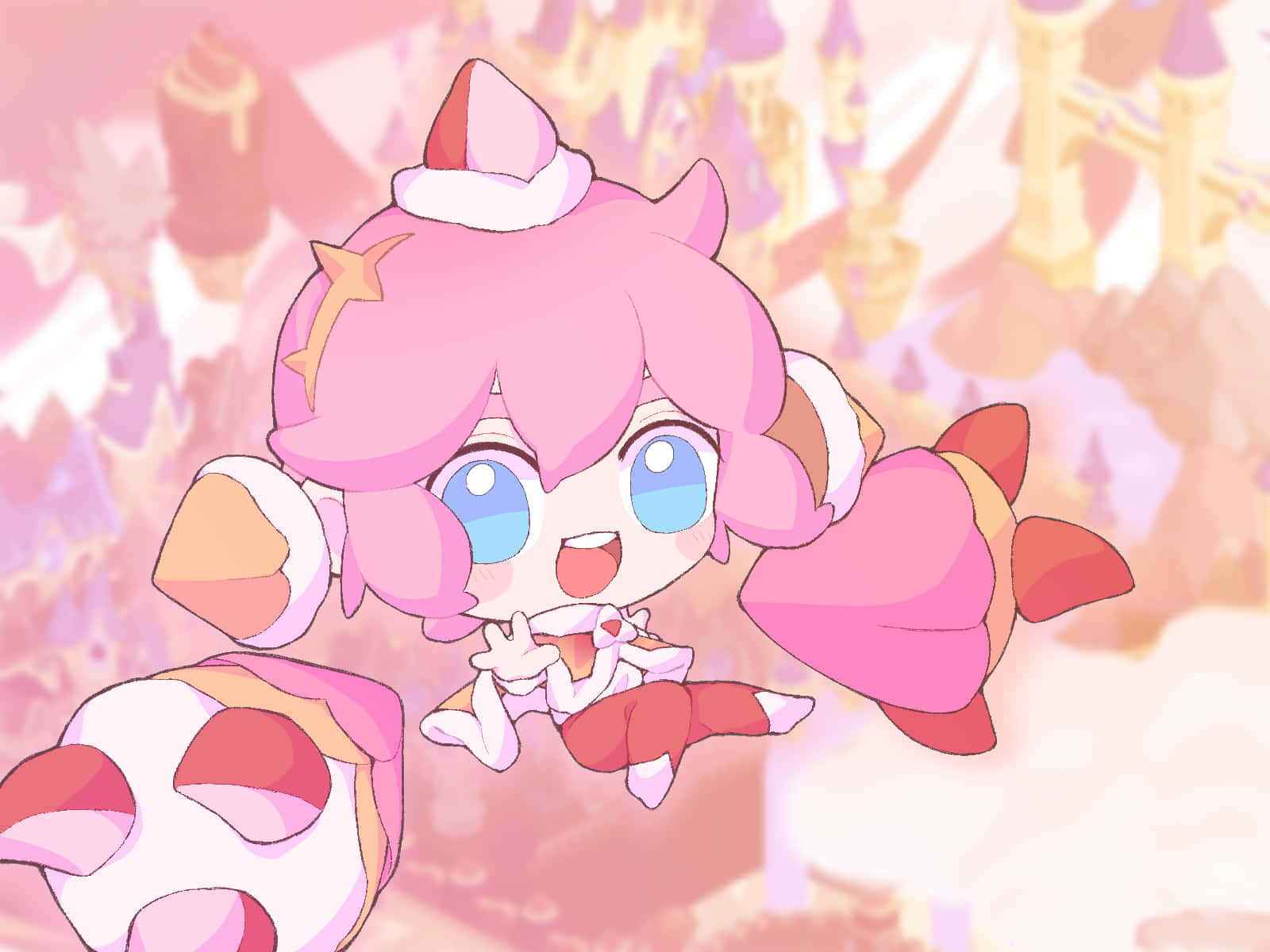 A Pink Character With Big Eyes And Big Ears