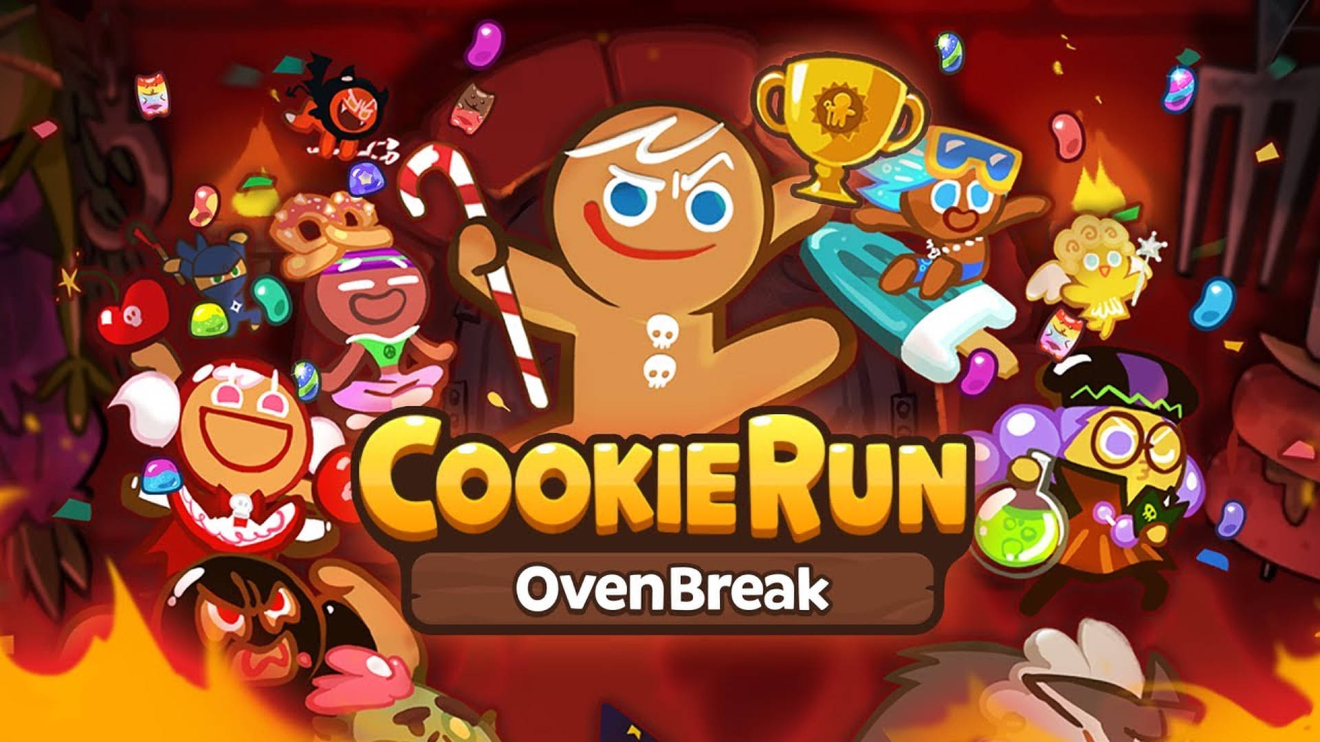 caption: Exciting Race in Cookie Run OvenBreak Wallpaper