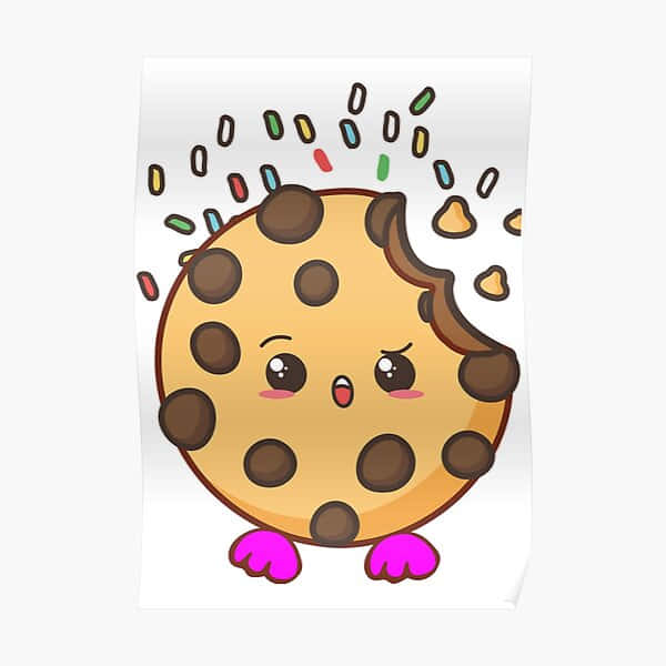 A Cute Cookie With Sprinkles Poster Wallpaper