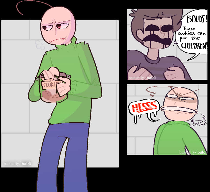 Cookie_ Theft_ Confrontation_ Comic PNG