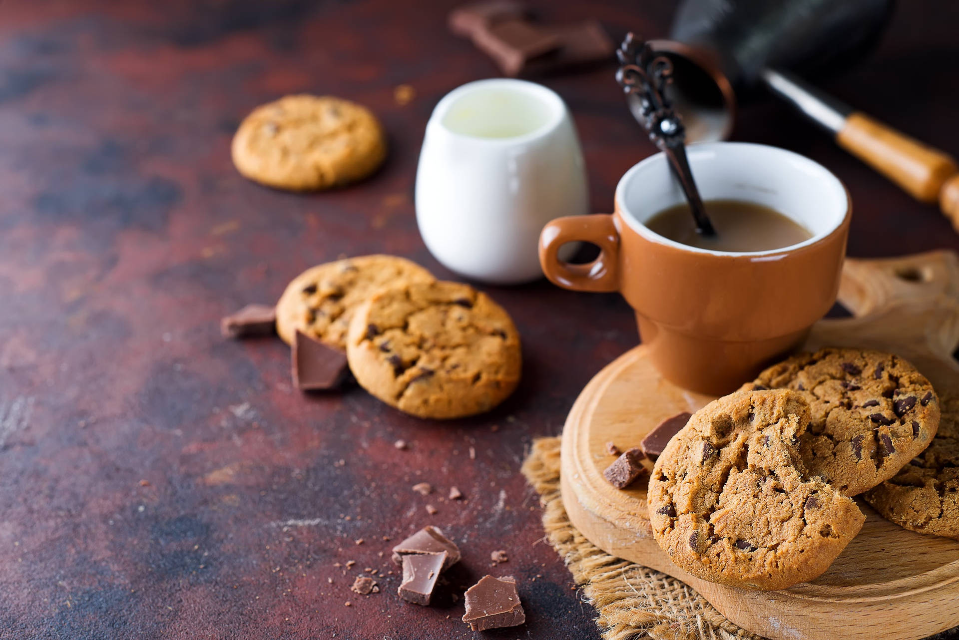 Cookies And Coffee Wallpaper