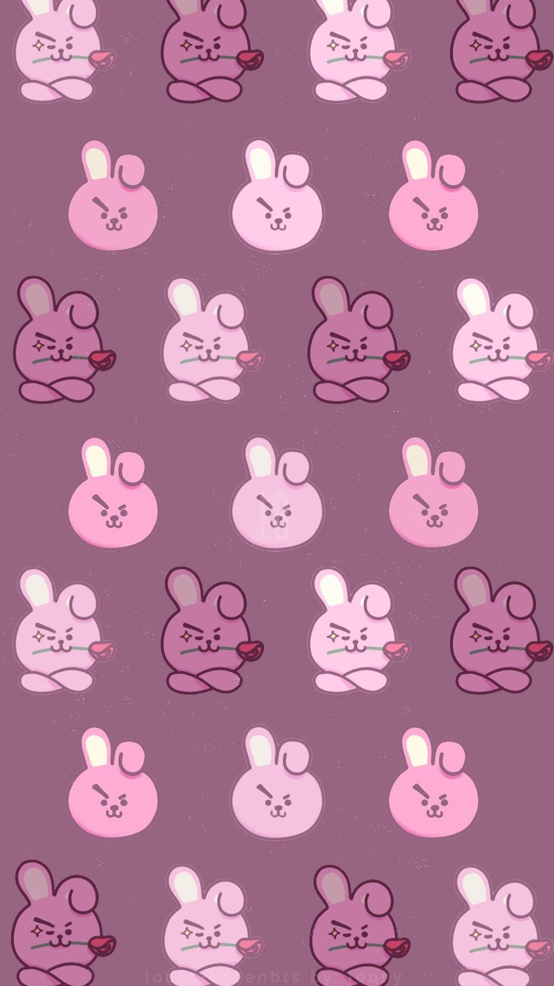 Cooky Bt21 With Rose Wallpaper