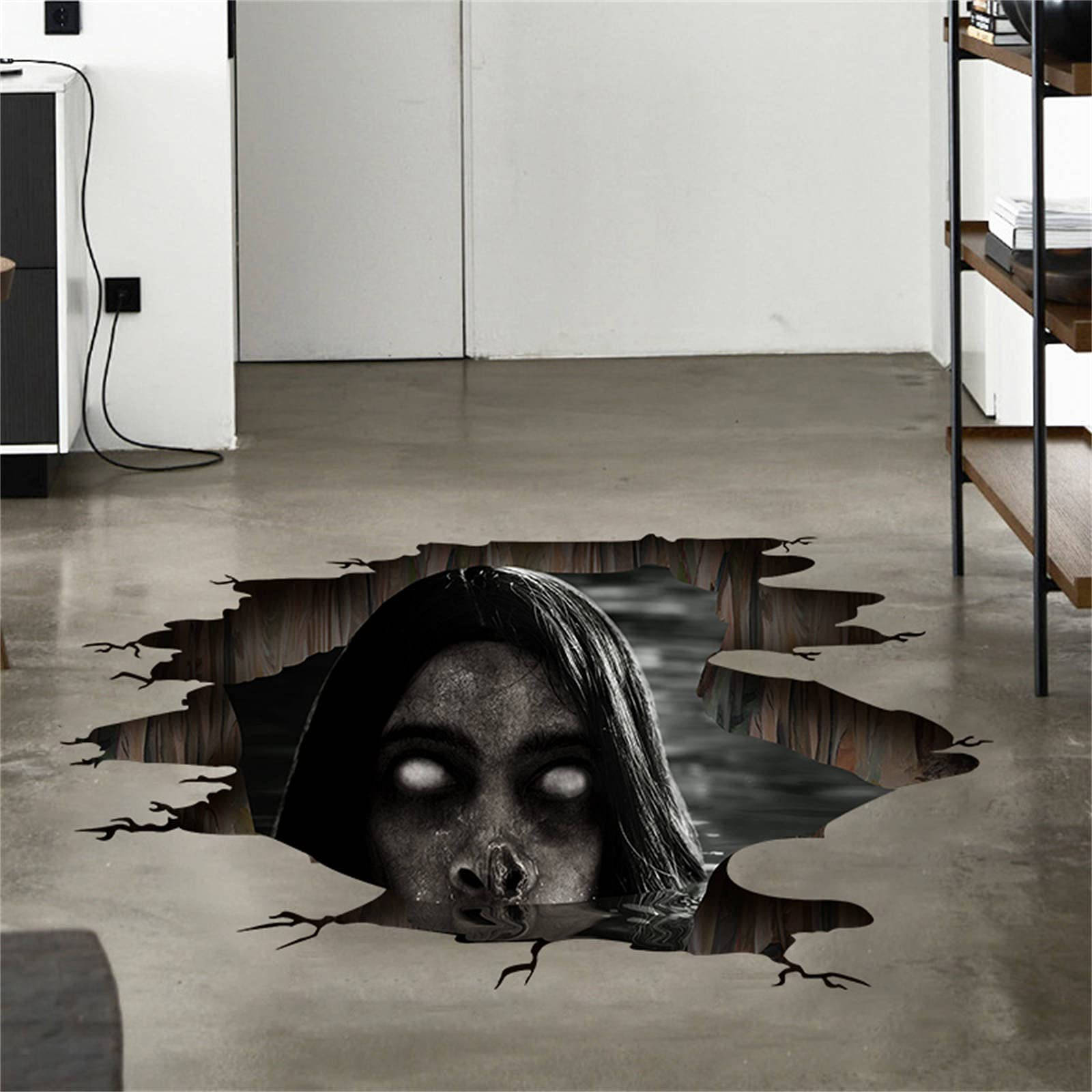 Cool 3D Ghost Floor Painting Wallpaper