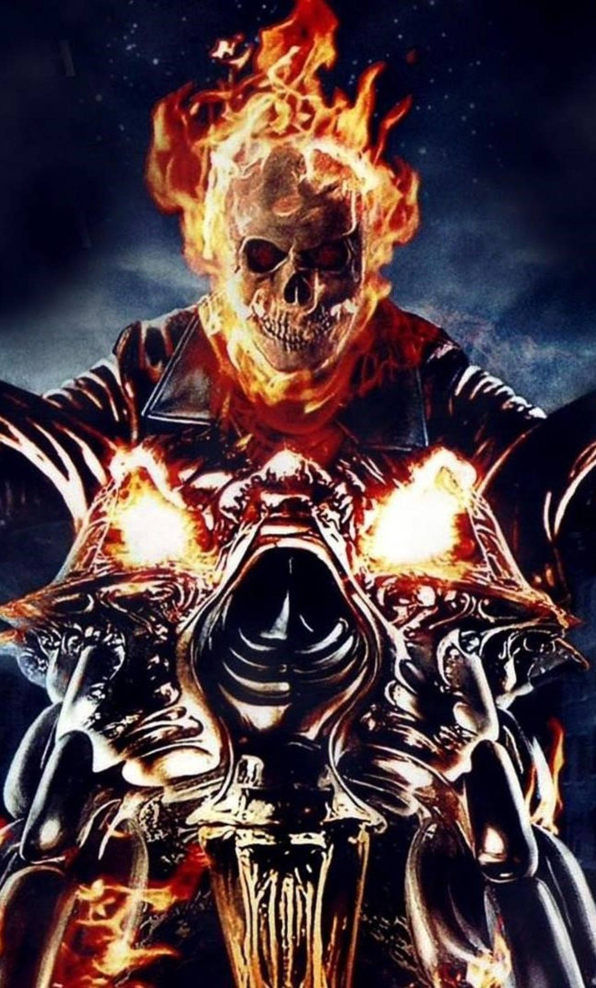 Cool 3d Ghost Rider With Motorcycle Wallpaper