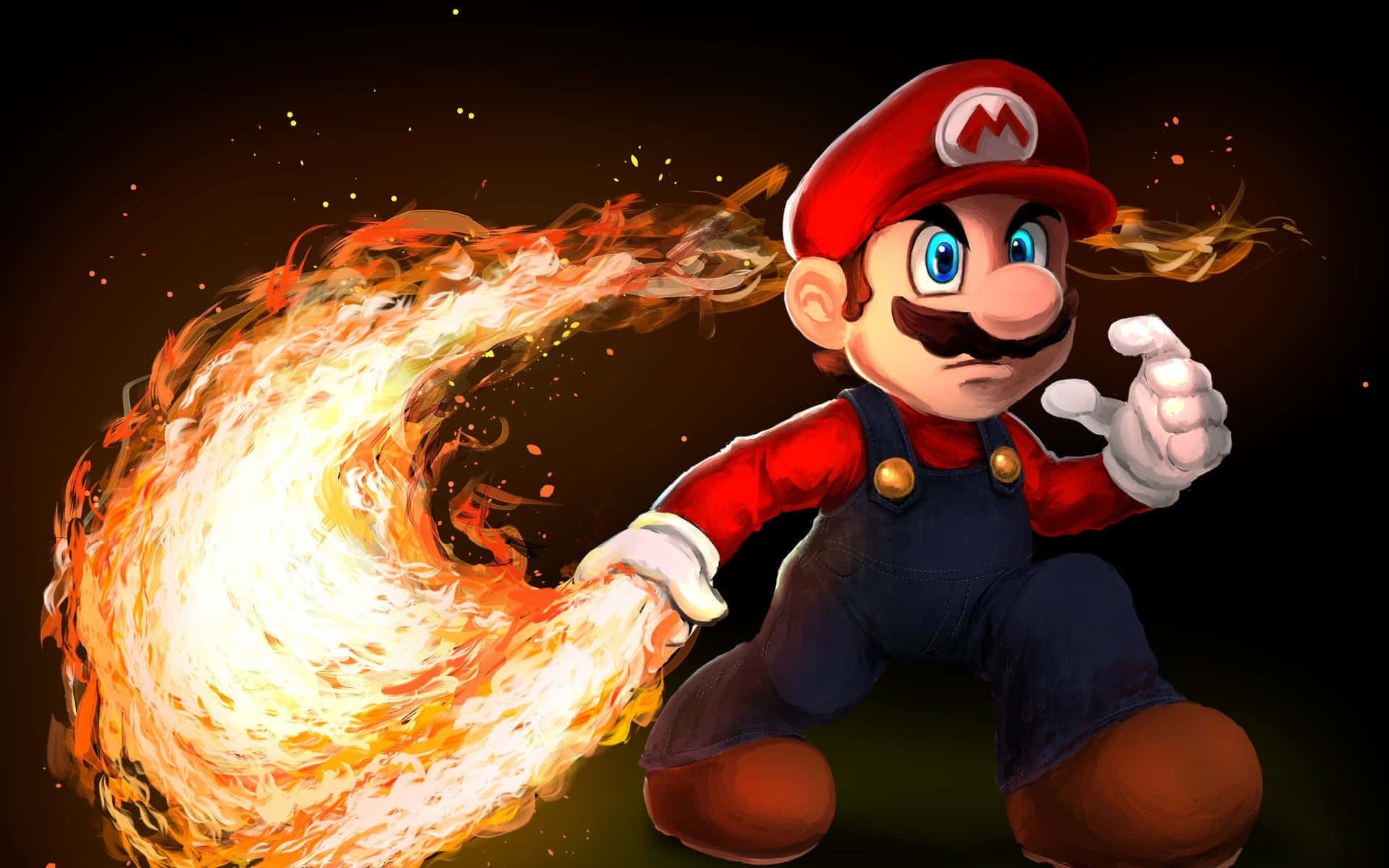 Mario Bros - Fire Wallpaper Wallpaper