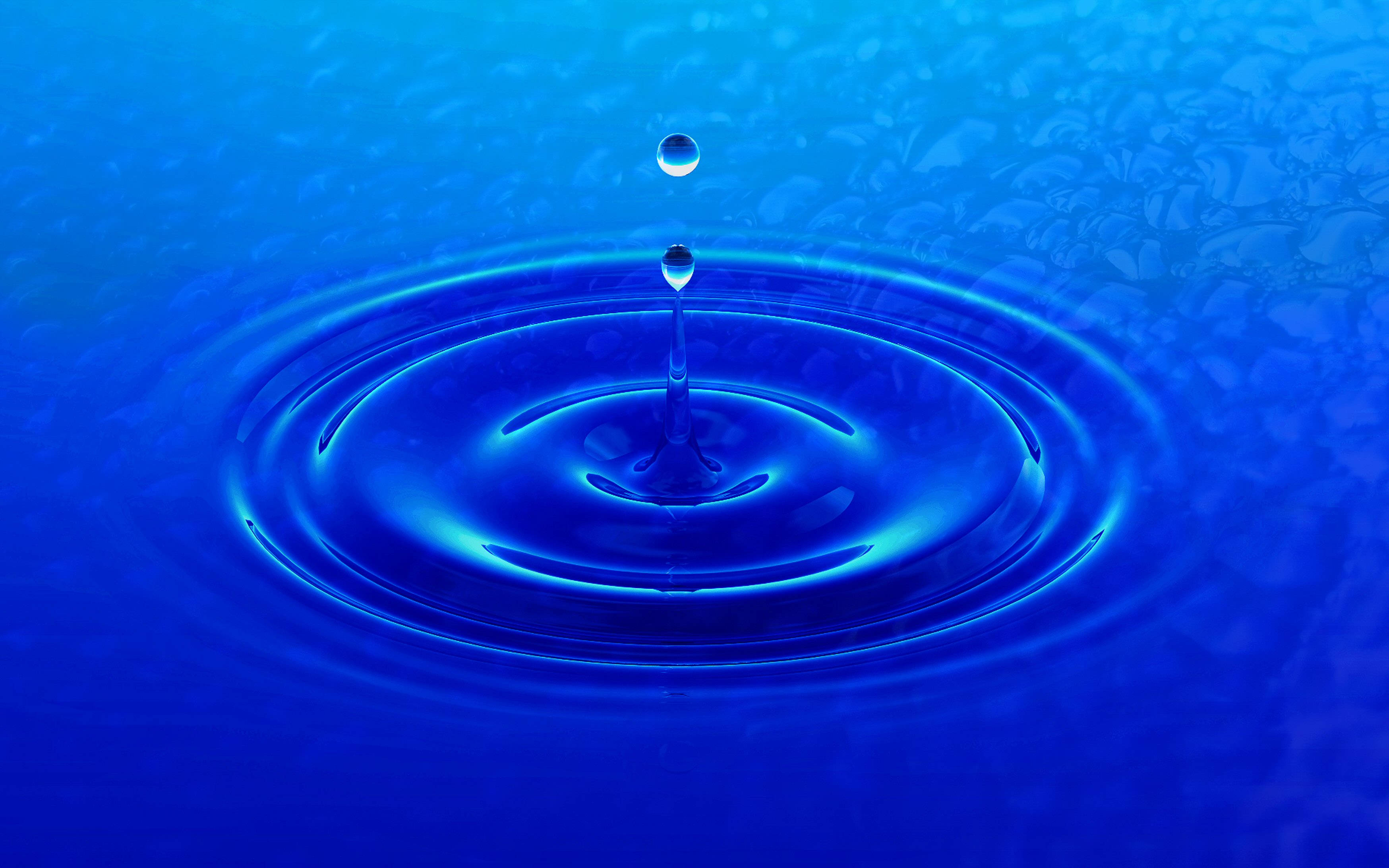 Cool 3D Water Droplet Splashes Subtly Wallpaper