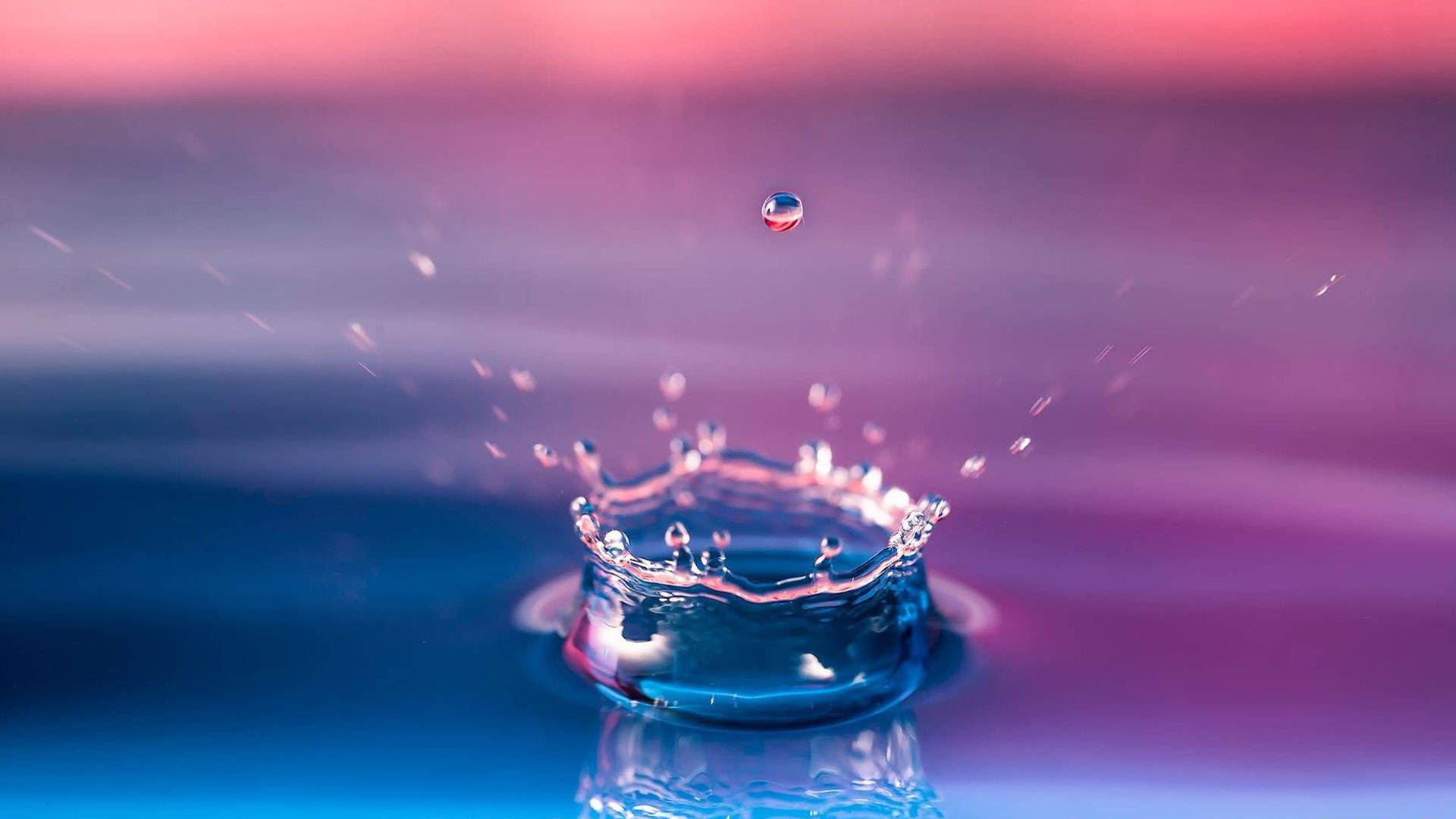 Cool 3D Water Droplet With Splash Wallpaper