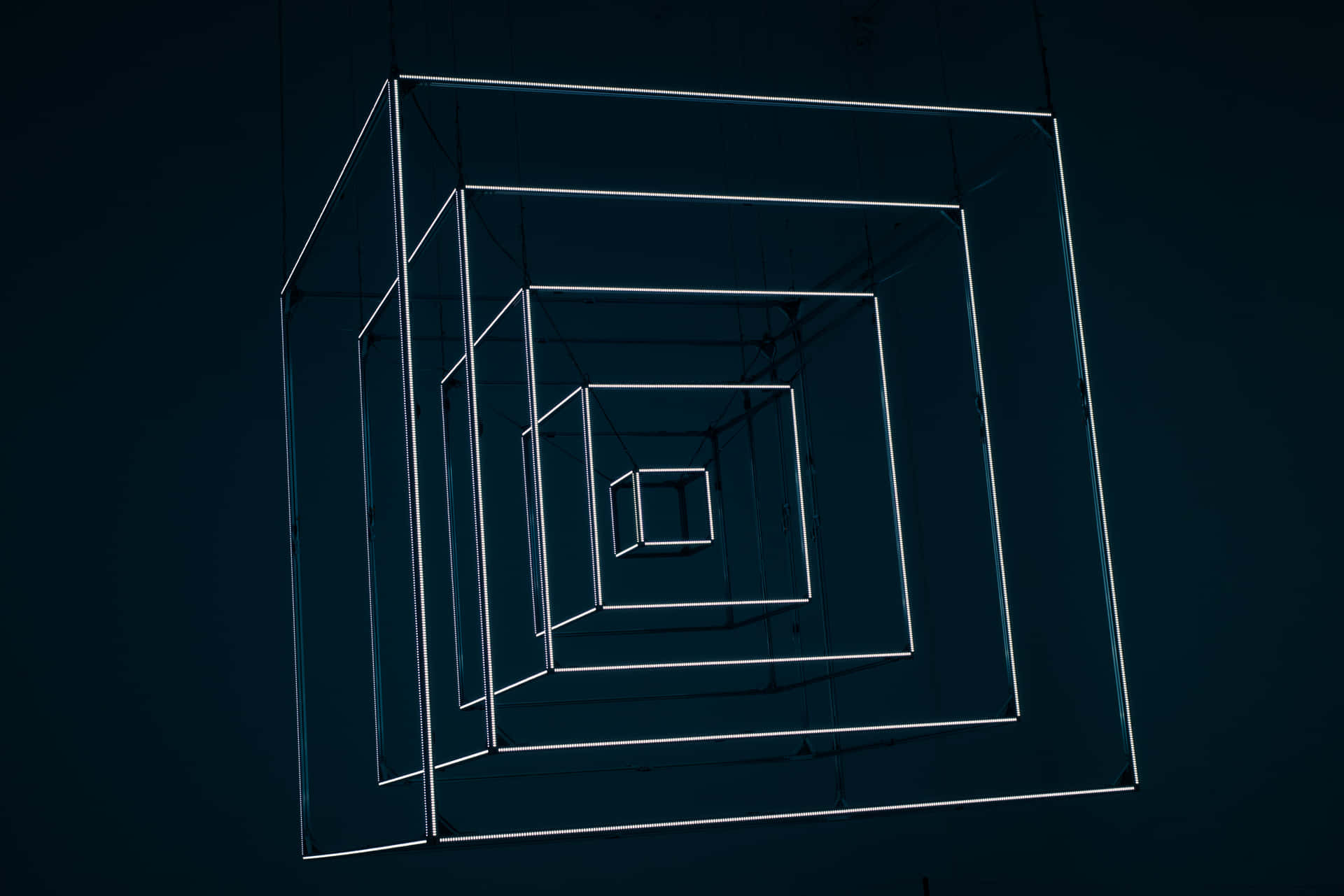 A Light Sculpture With A Square Shape Wallpaper