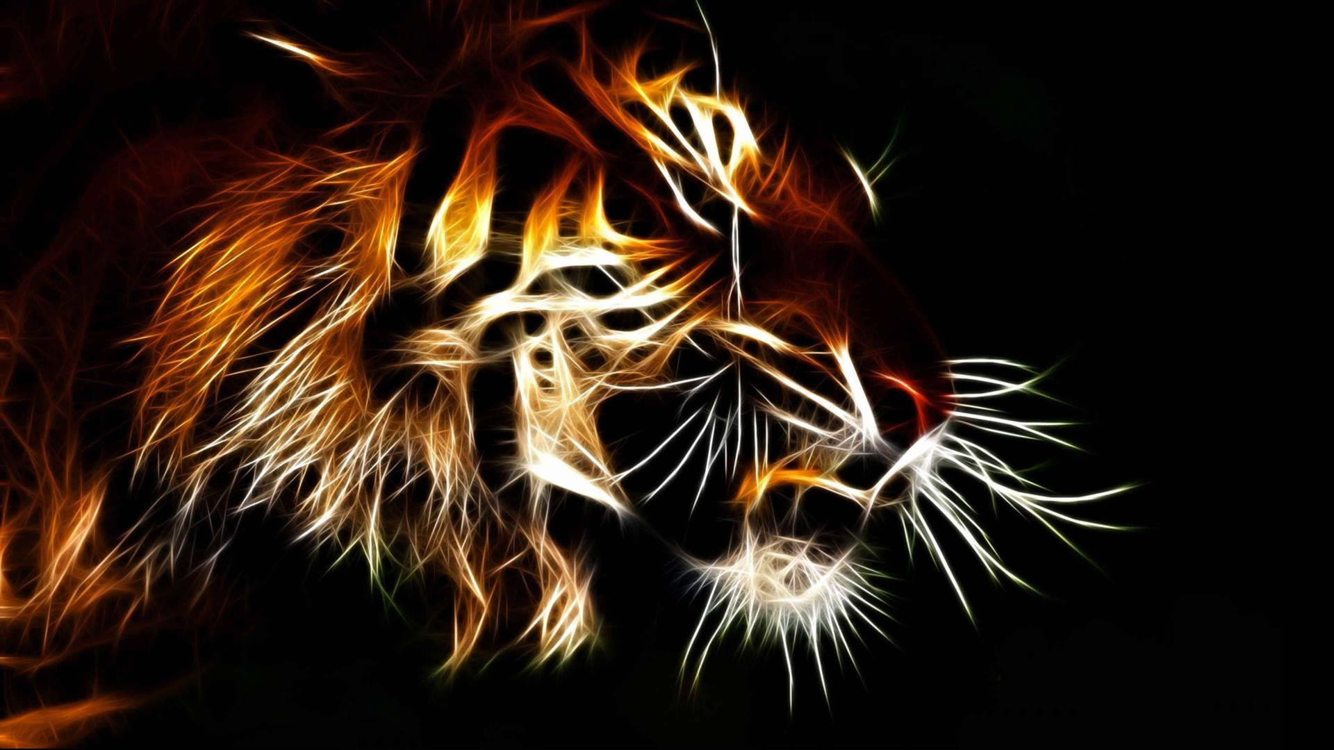 Cool Abstract Tiger Digital Art Wallpaper