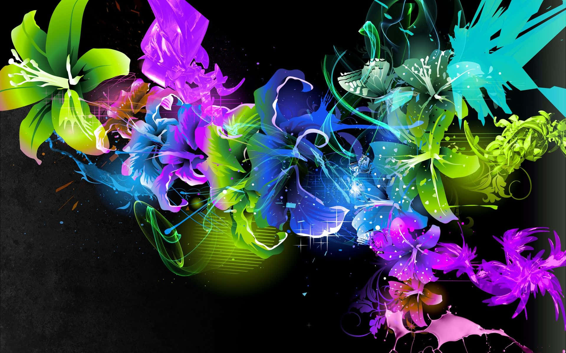 Colorful abstract wave artwork Wallpaper