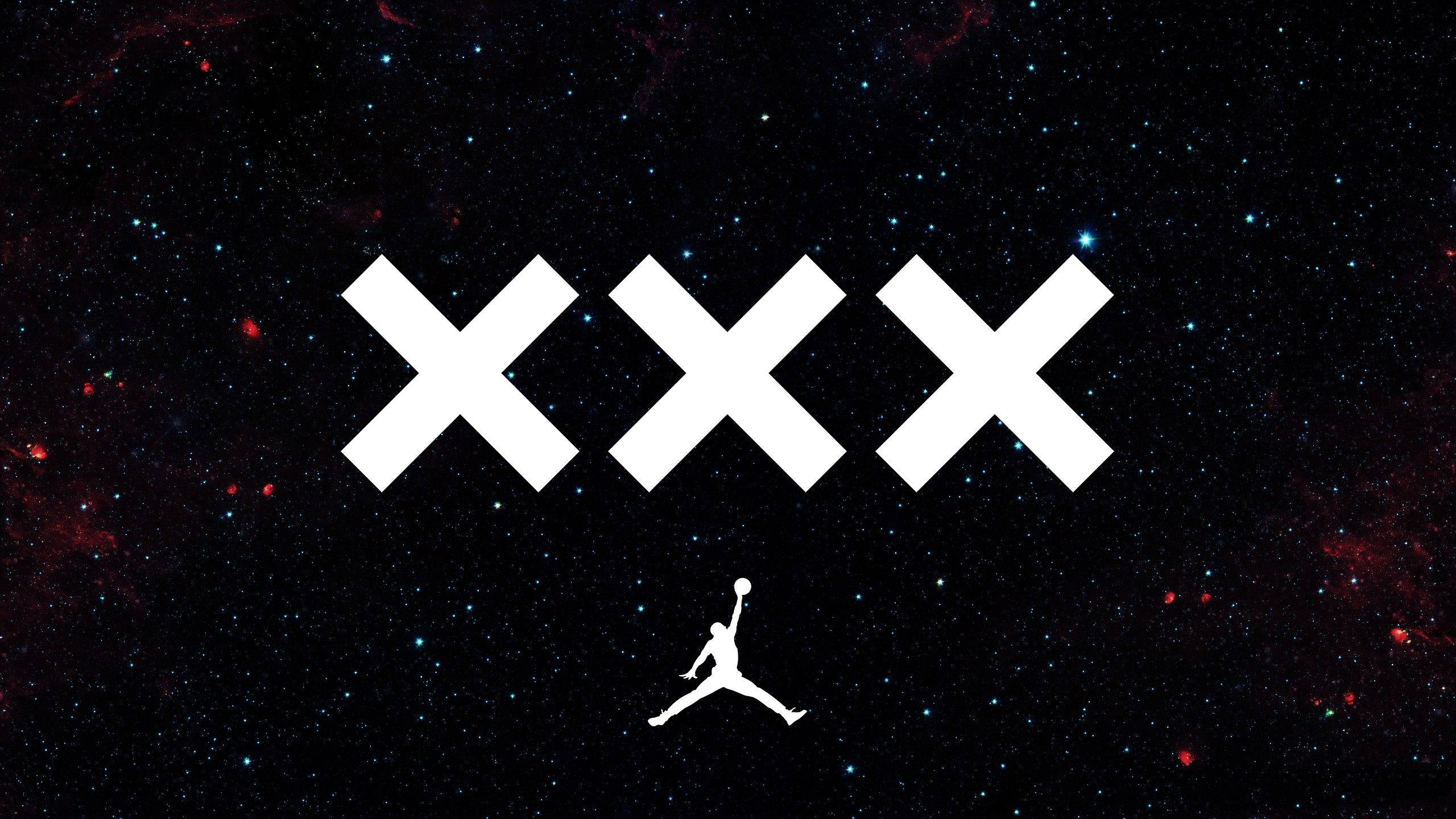 Cool Air Jordan Logo In Galaxy Wallpaper