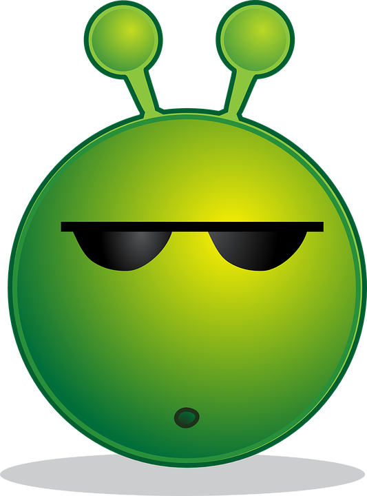 Cool Alien Emoji Graphic PNG