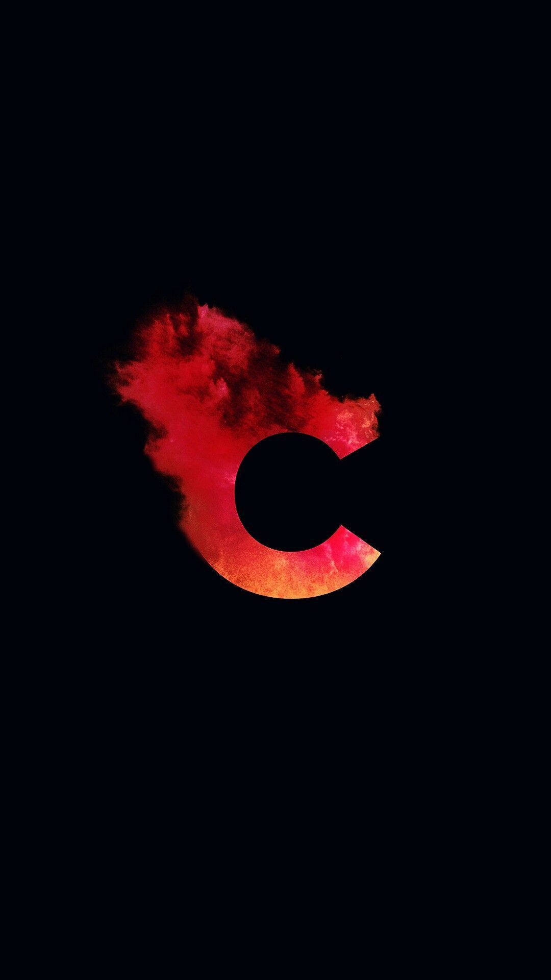Download Fiery Letter C On A Dark Background Wallpaper | Wallpapers.Com
