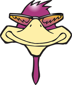 Cool Animated Birdwith Sunglasses PNG