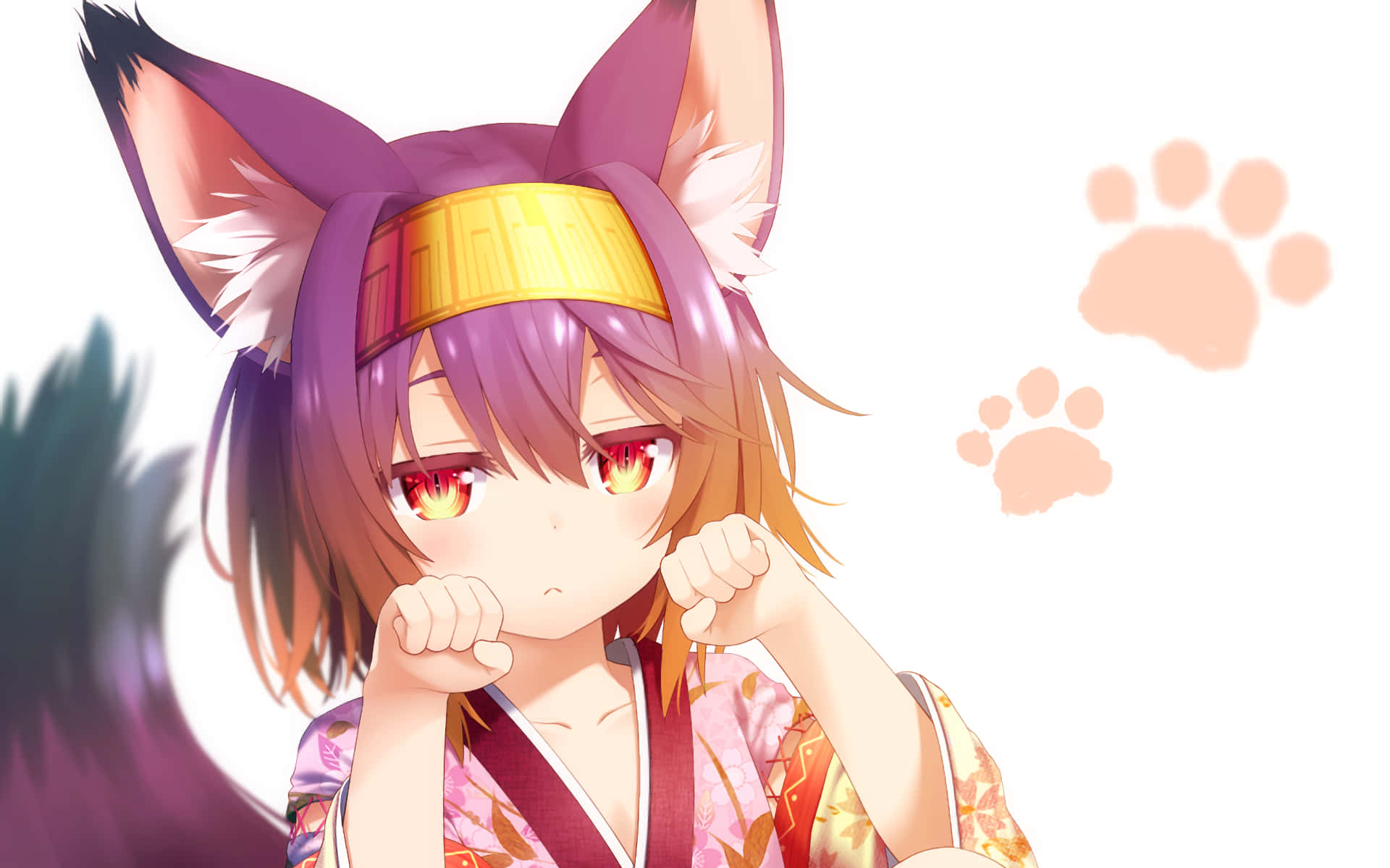 Cool Anime Fox In A Kimono Wallpaper