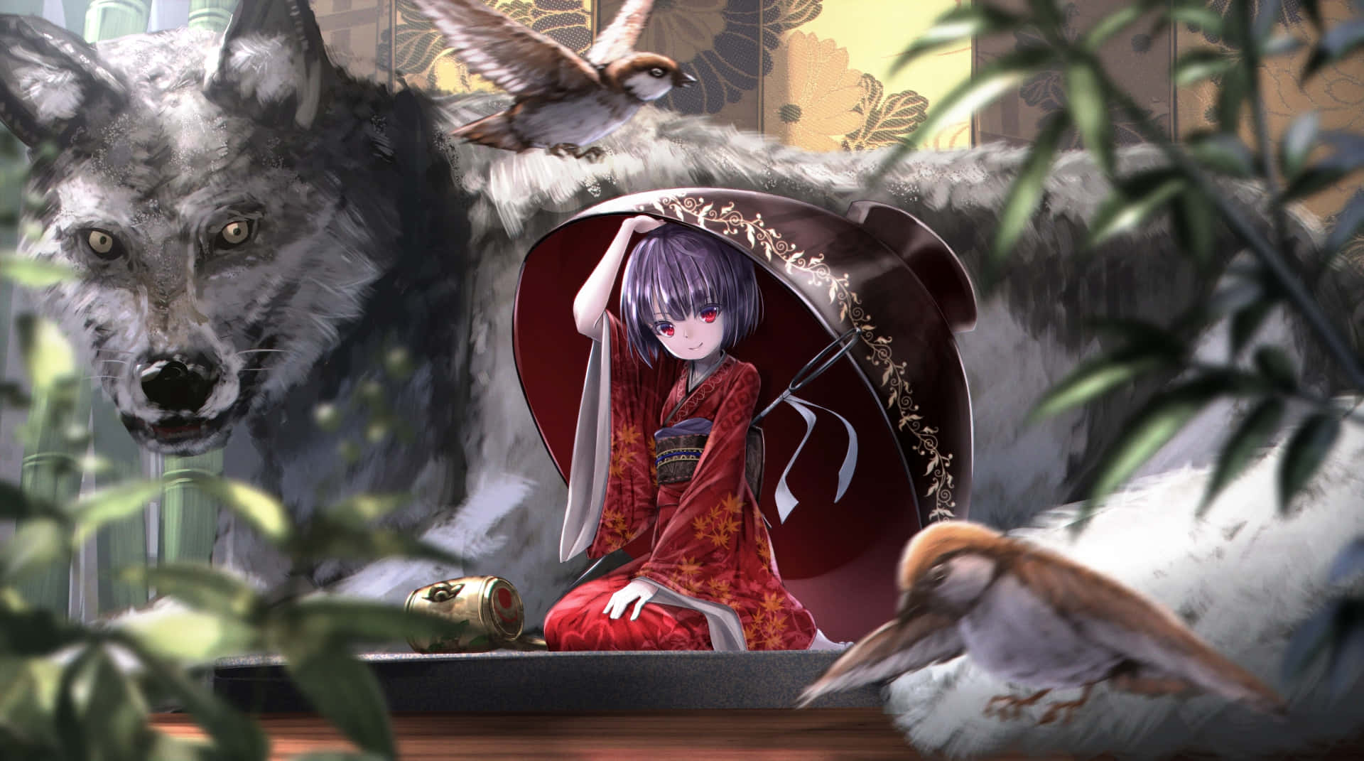 Young Girl With A Cool Anime Fox Wallpaper