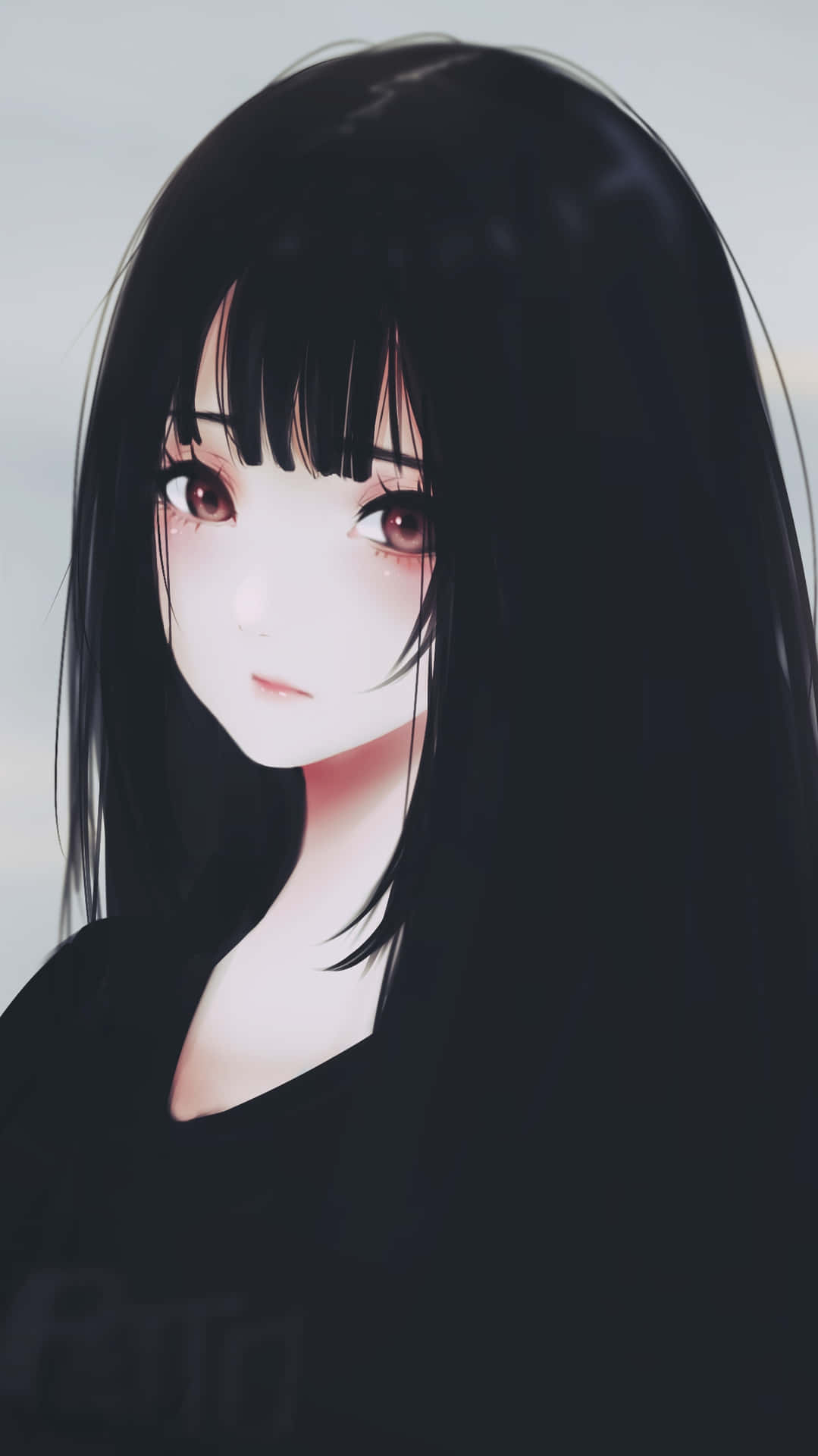 A Black Haired Girl With A Smile Wallpaper