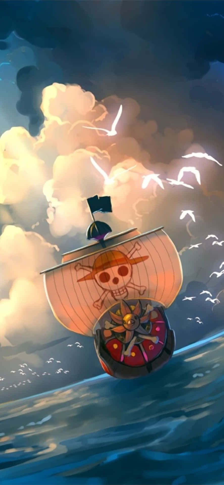 Genialanime Para Iphone Del Barco De One Piece. Fondo de pantalla