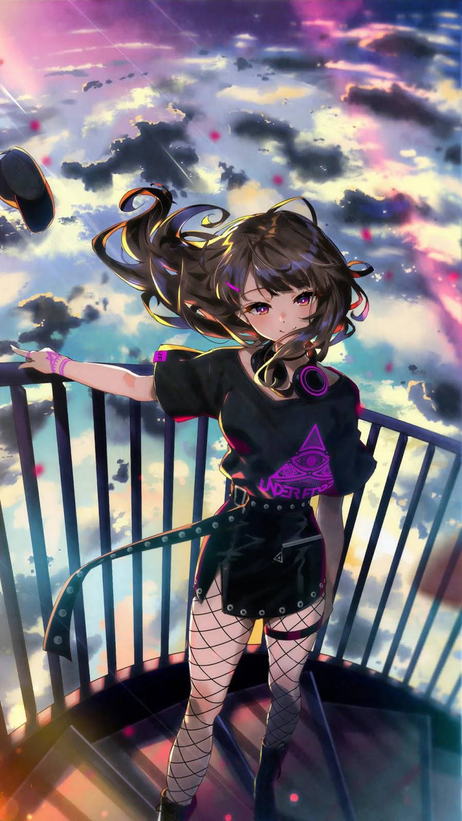 Cool Anime Music Girl 4k Phone Wallpaper