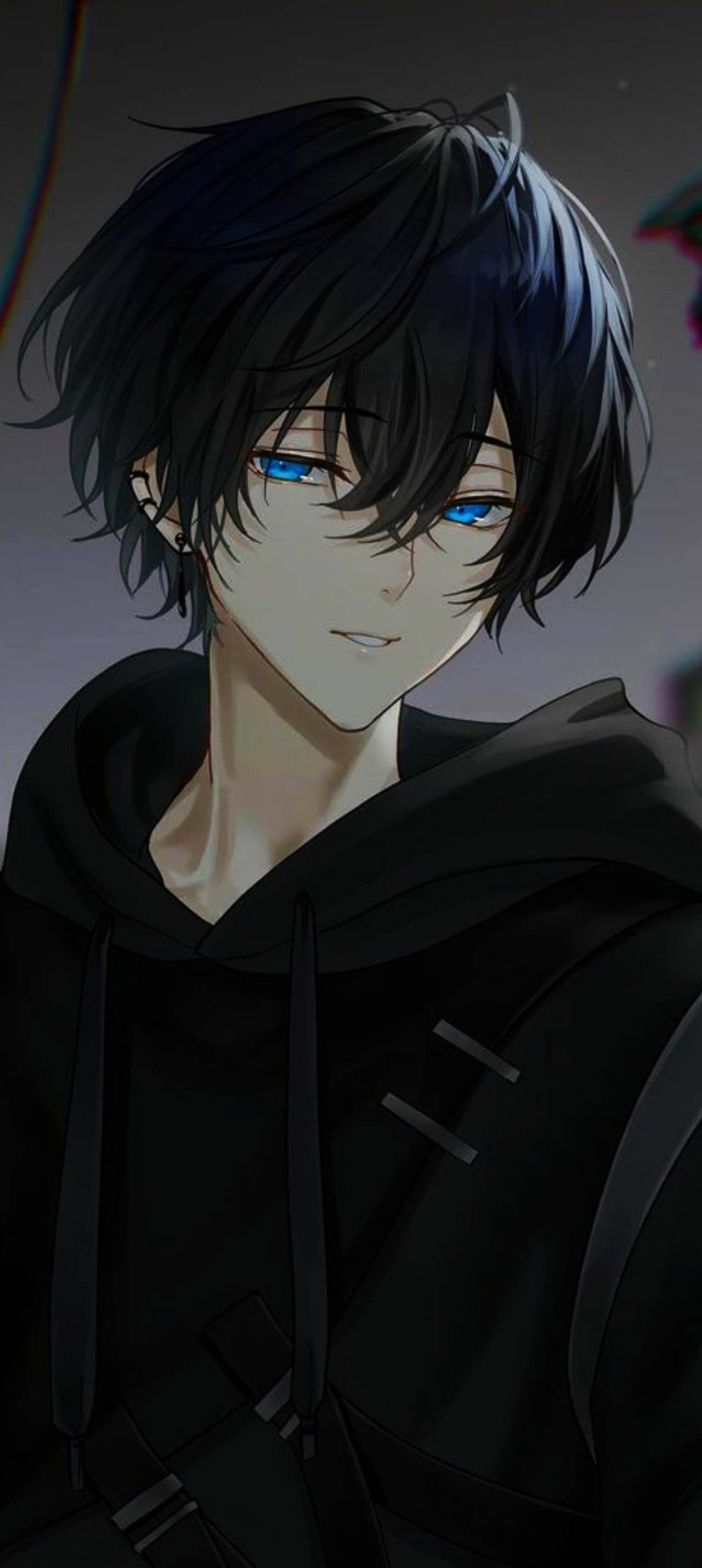 Cool Anime Phone Emo With Blue Eyes Wallpaper