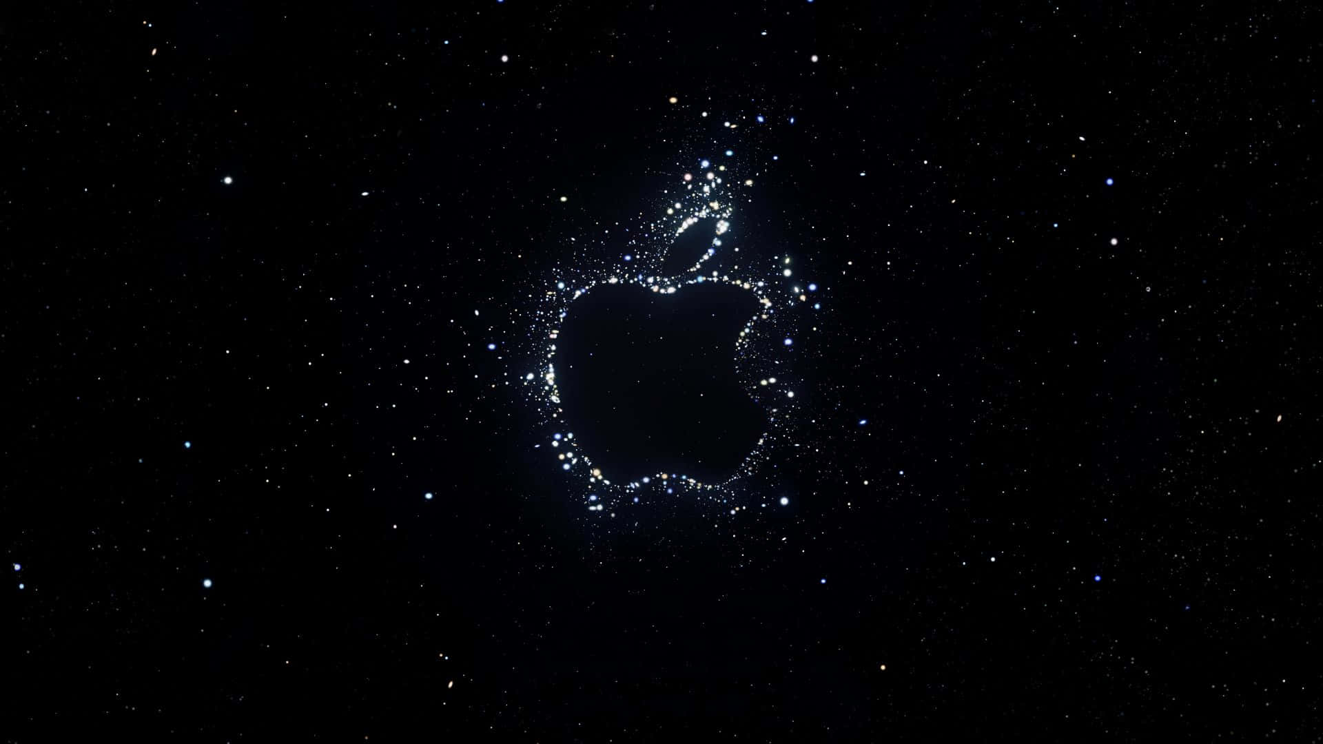 Cool Apple Dark With Stars Wallpaper