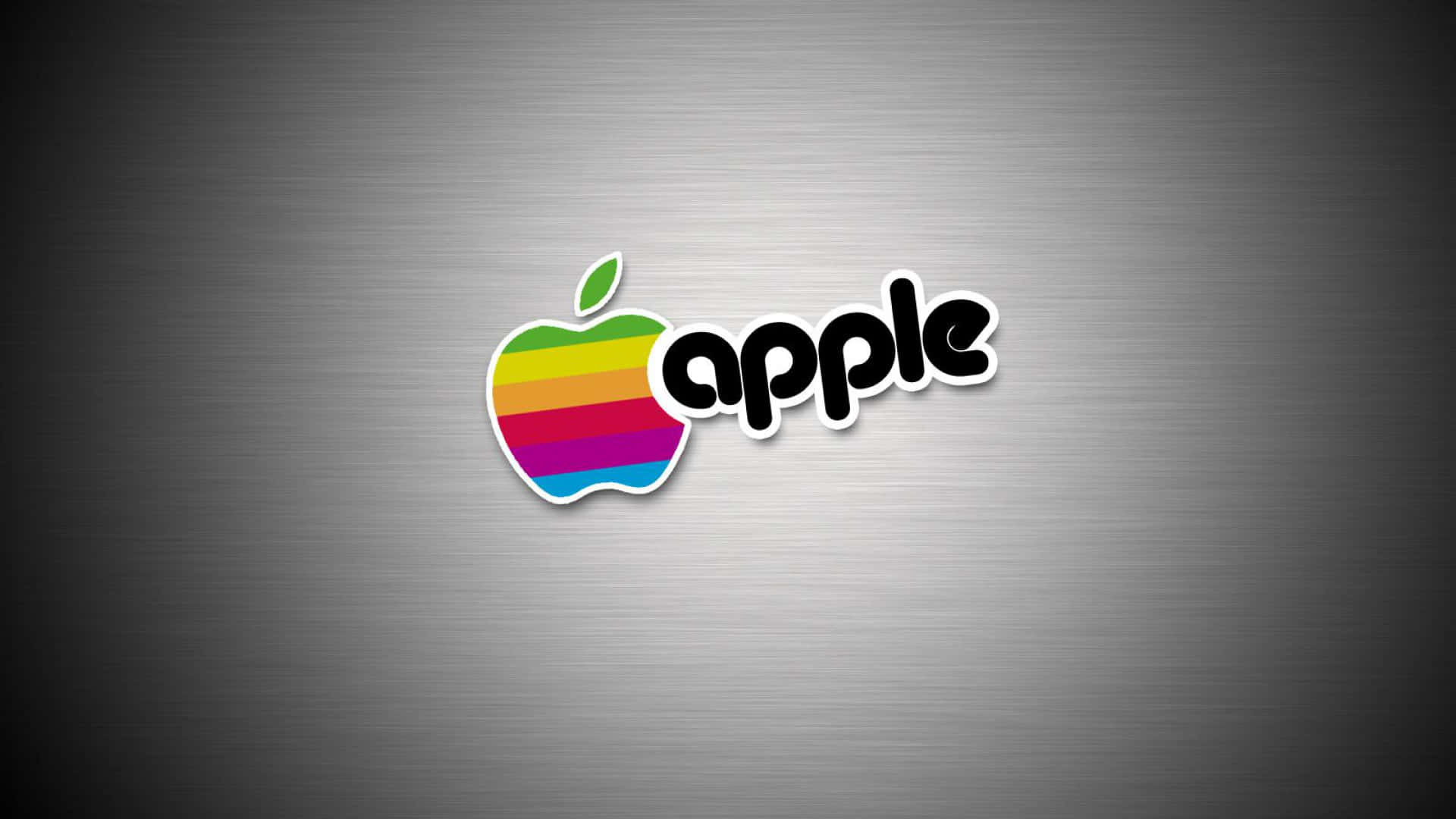 Cool Apple Vintage Logo Metal Background Wallpaper