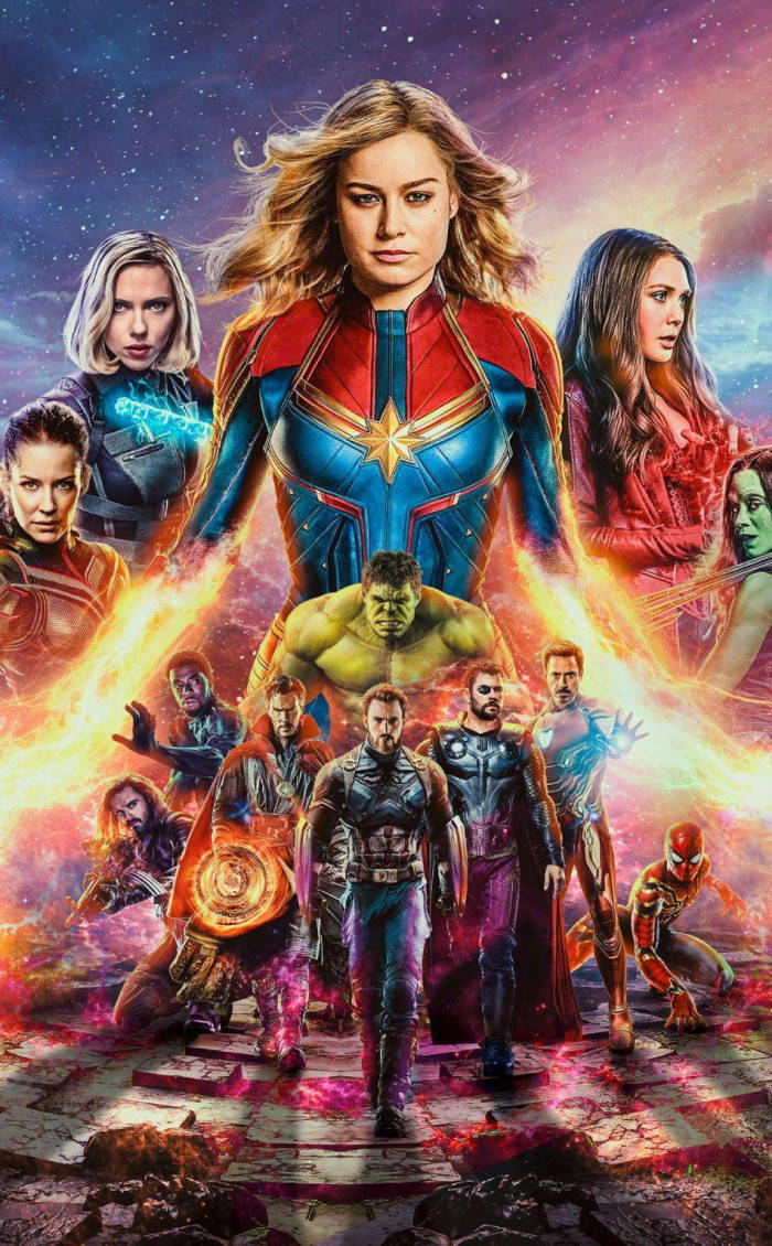 Coolakvinnliga Hjältar Från Avengers. Wallpaper