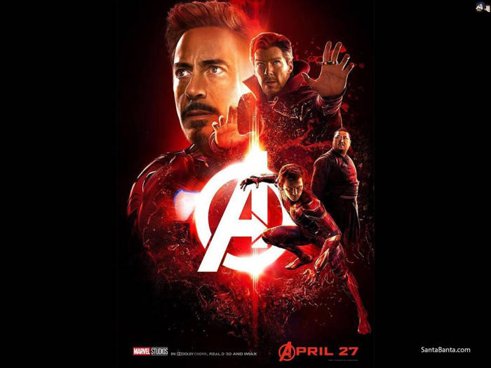 Sjov Avengers Rød Himmel Baggrund Wallpaper