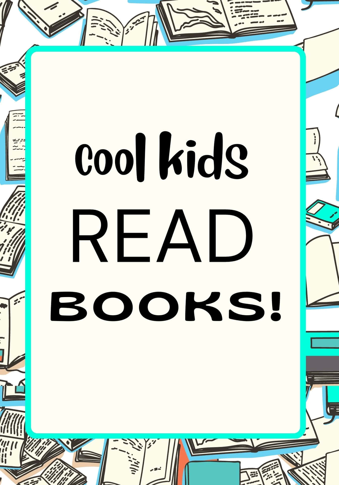 Cool Kids Read Books Background Wallpaper