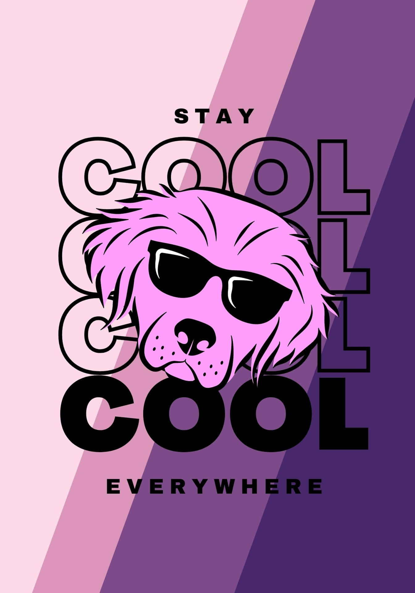 Stay Cool Everywhere Dog Background