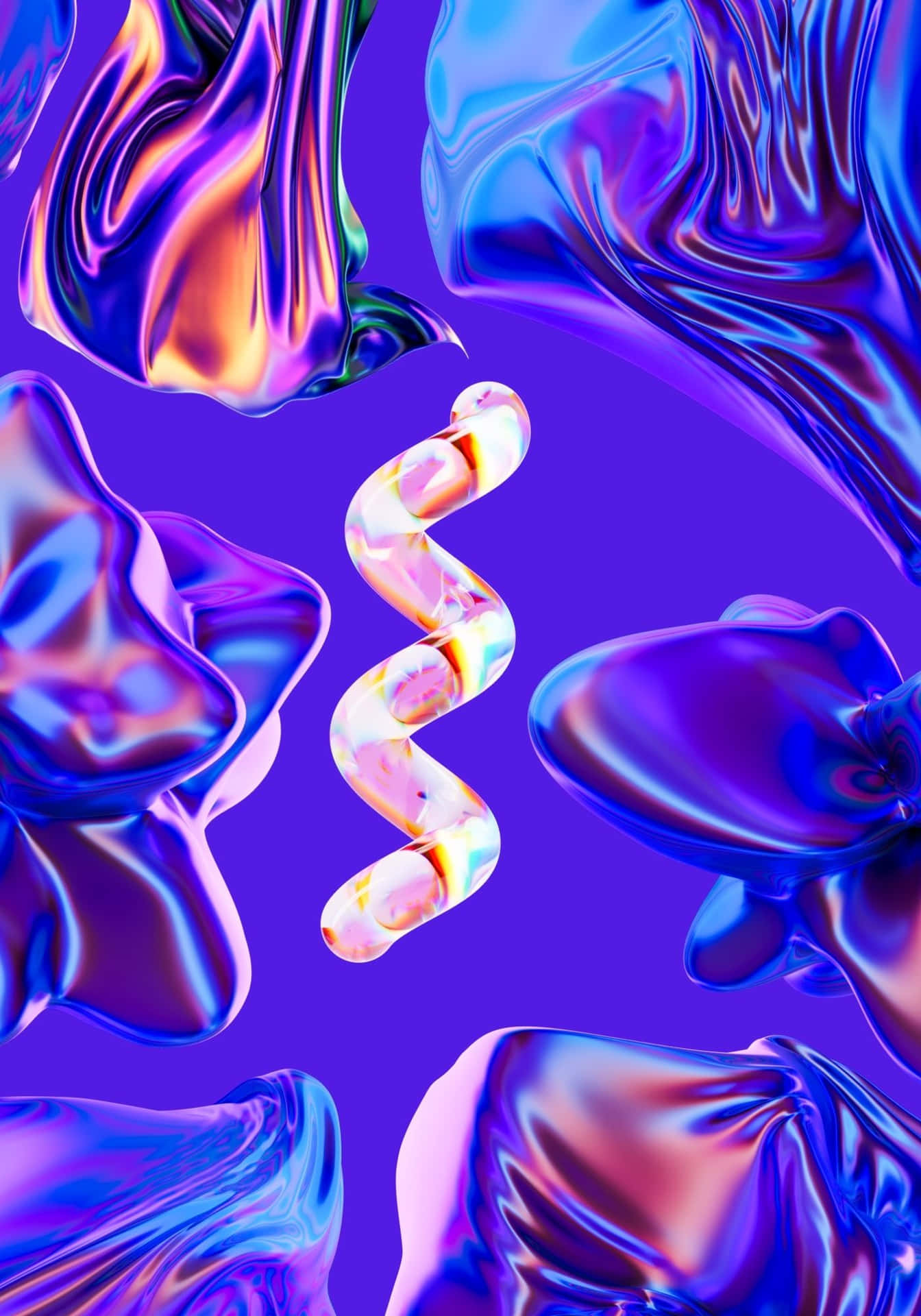Cool 3D Purple Liquid Background