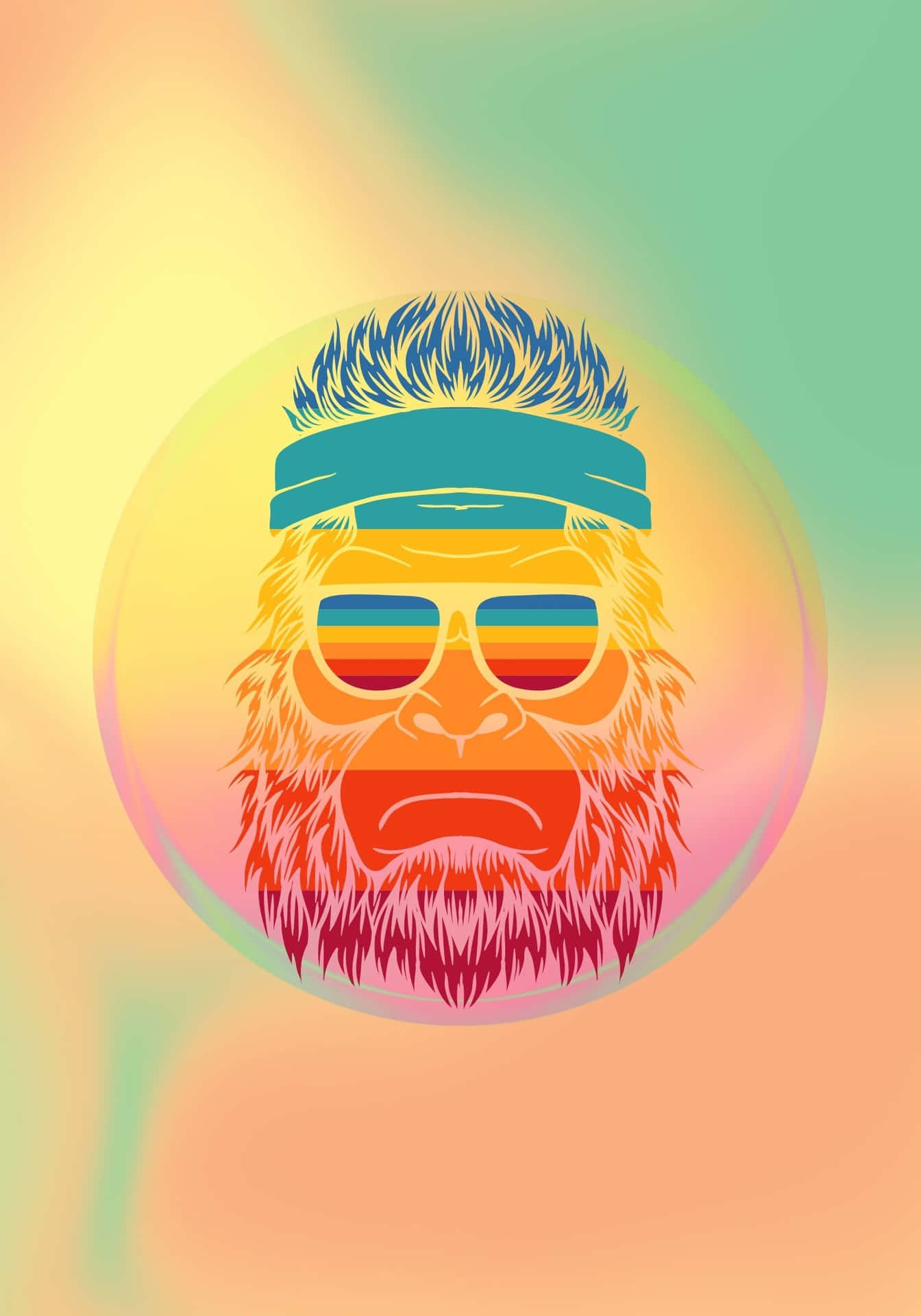 Cool Gorilla In Sunglasses Background