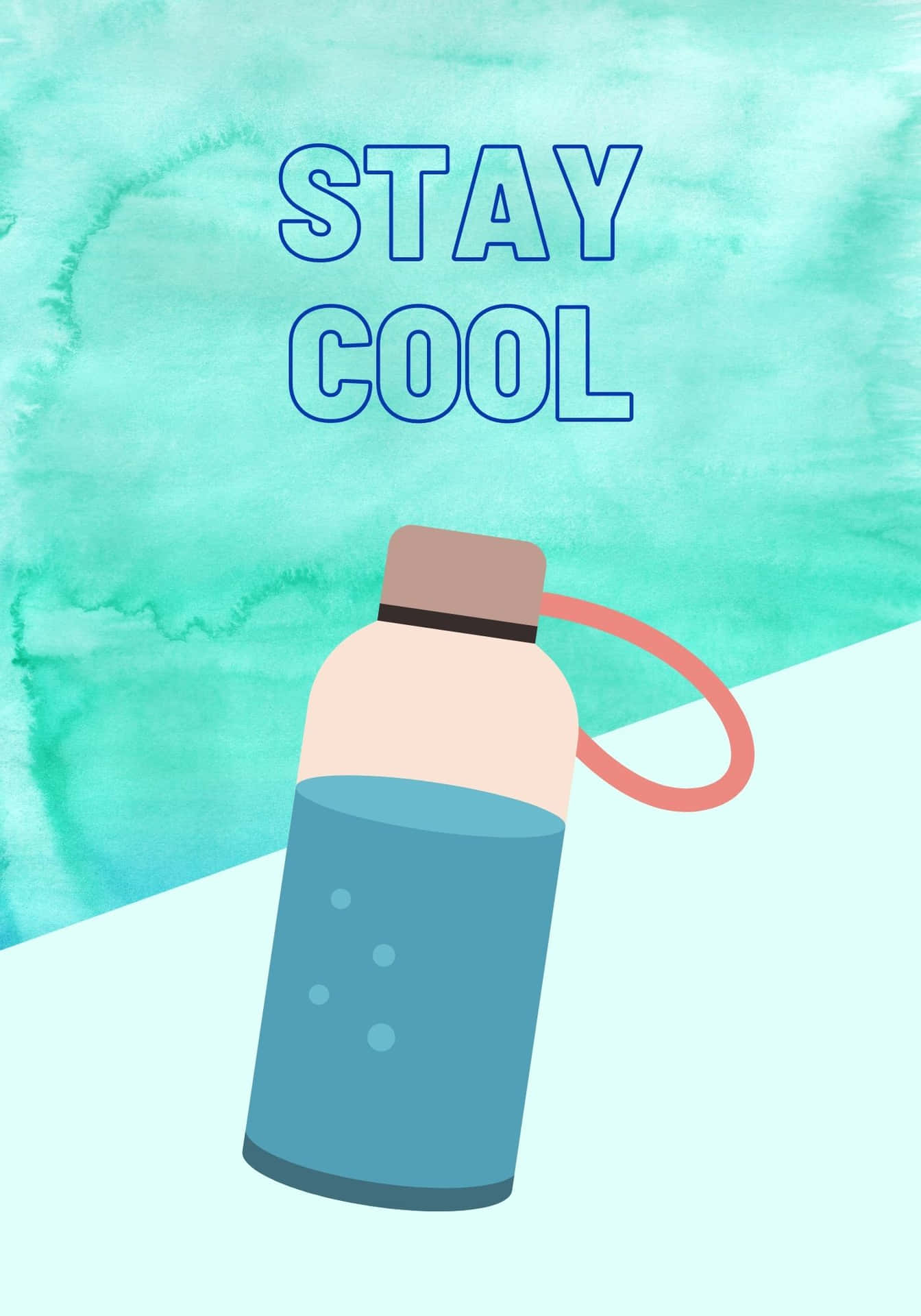 Stay Cool Water Bottle Background