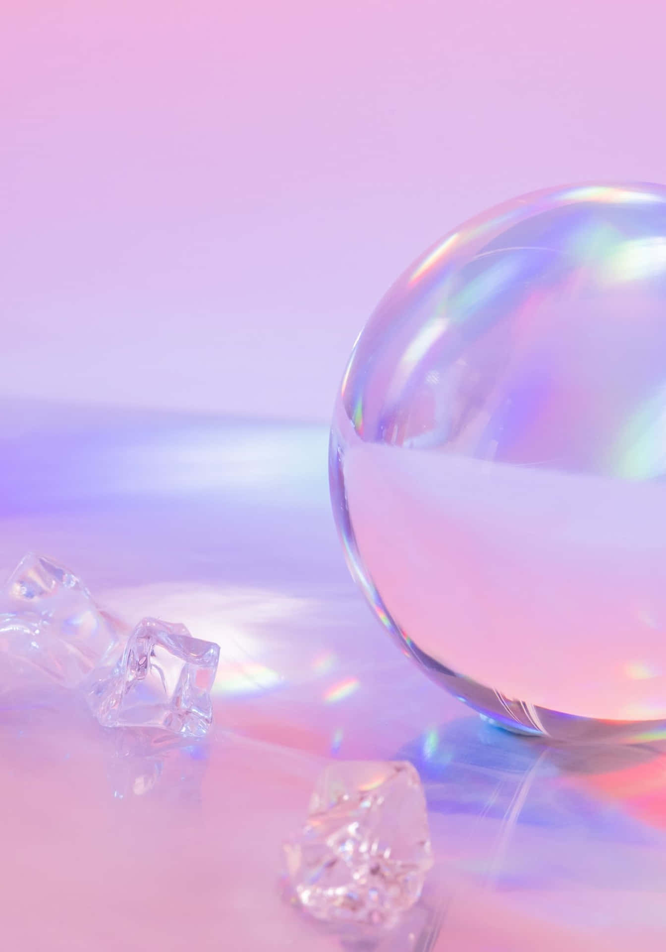 Cool 3D Iridescent Bubble Background Wallpaper