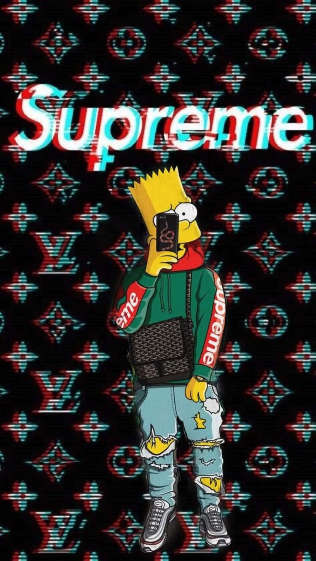 100+] Cool Bart Simpson Supreme Wallpapers