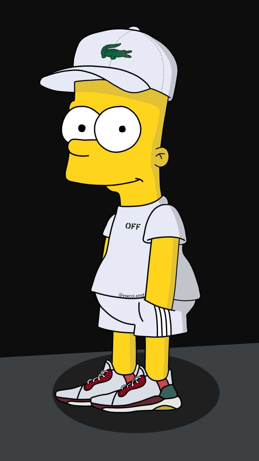 Cool Bart Simpson Offwhite Supreme Wallpaper