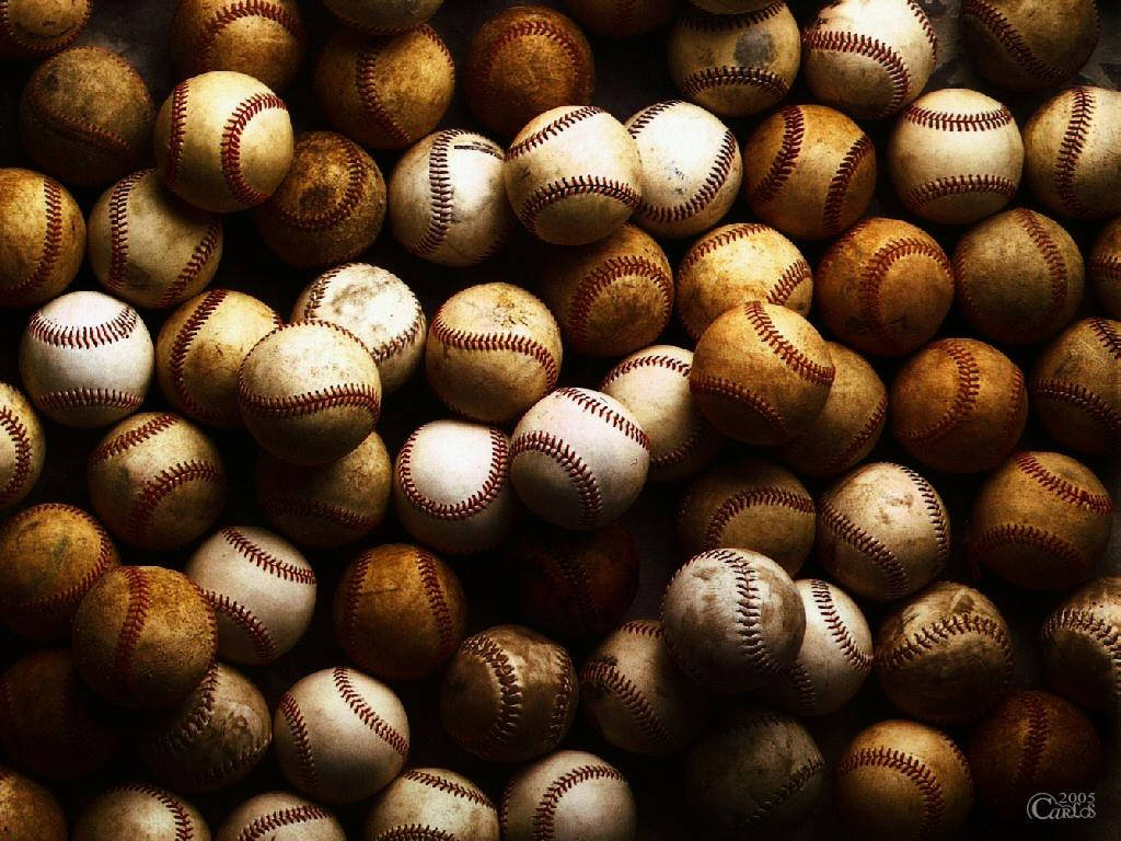 Bolasde Beisebol Usadas Incríveis Papel de Parede