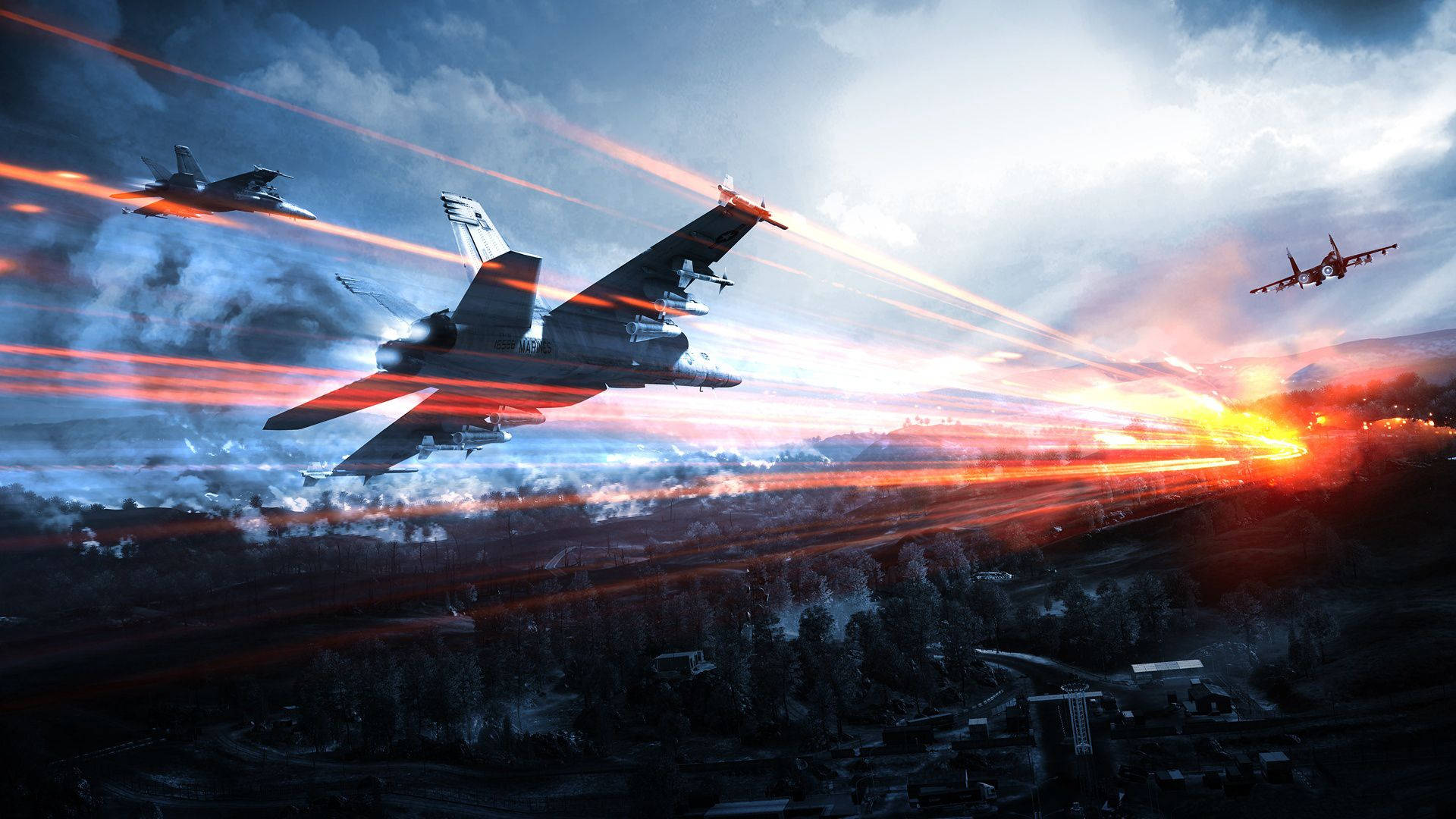 Snyggastridsflygplan Från Battlefield 3. Wallpaper