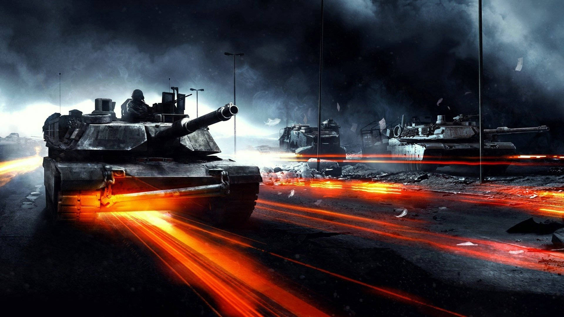 Soldadosgeniales De Battlefield 3 En Tanques. Fondo de pantalla