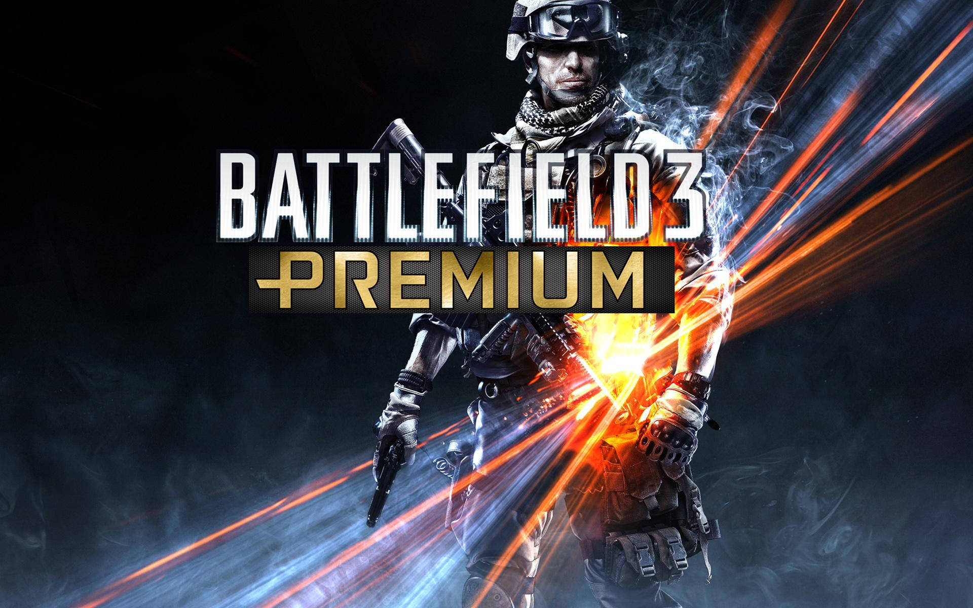 Kølig Battlefield 3 Premium Edition Plakat som baggrund Wallpaper